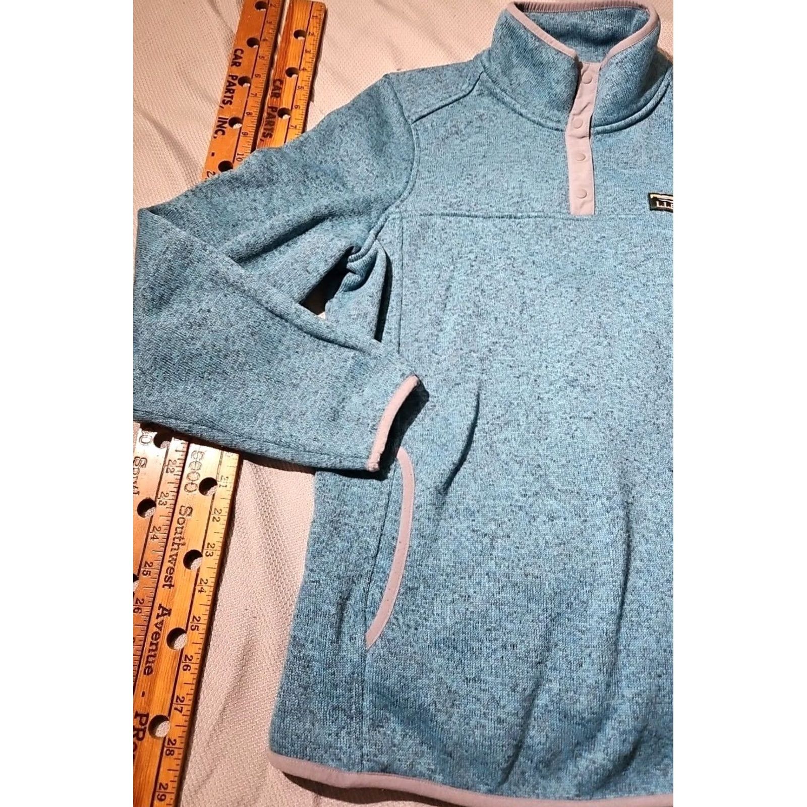 Vintage VINTAGE LL Bean Sweater Womens Large Blue Fleece Pullover T-Snap Outdoor Logo 292726 Size L / US 10 / IT 46 - 4 Thumbnail