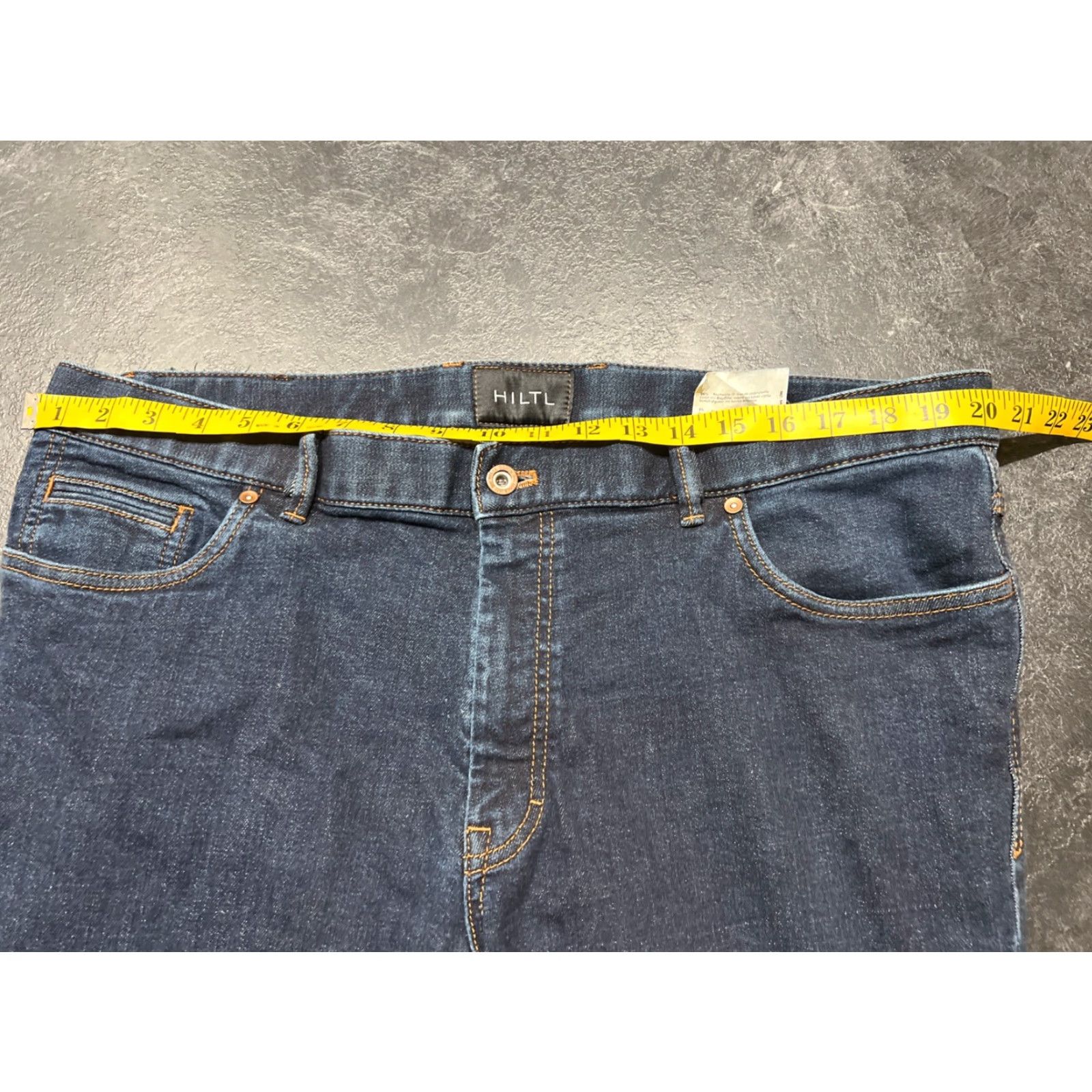 Vintage Hiltl Dude Jeans 40x33 Blue Dark Wash Straight Leg Mens Size US 40 / EU 56 - 6 Thumbnail