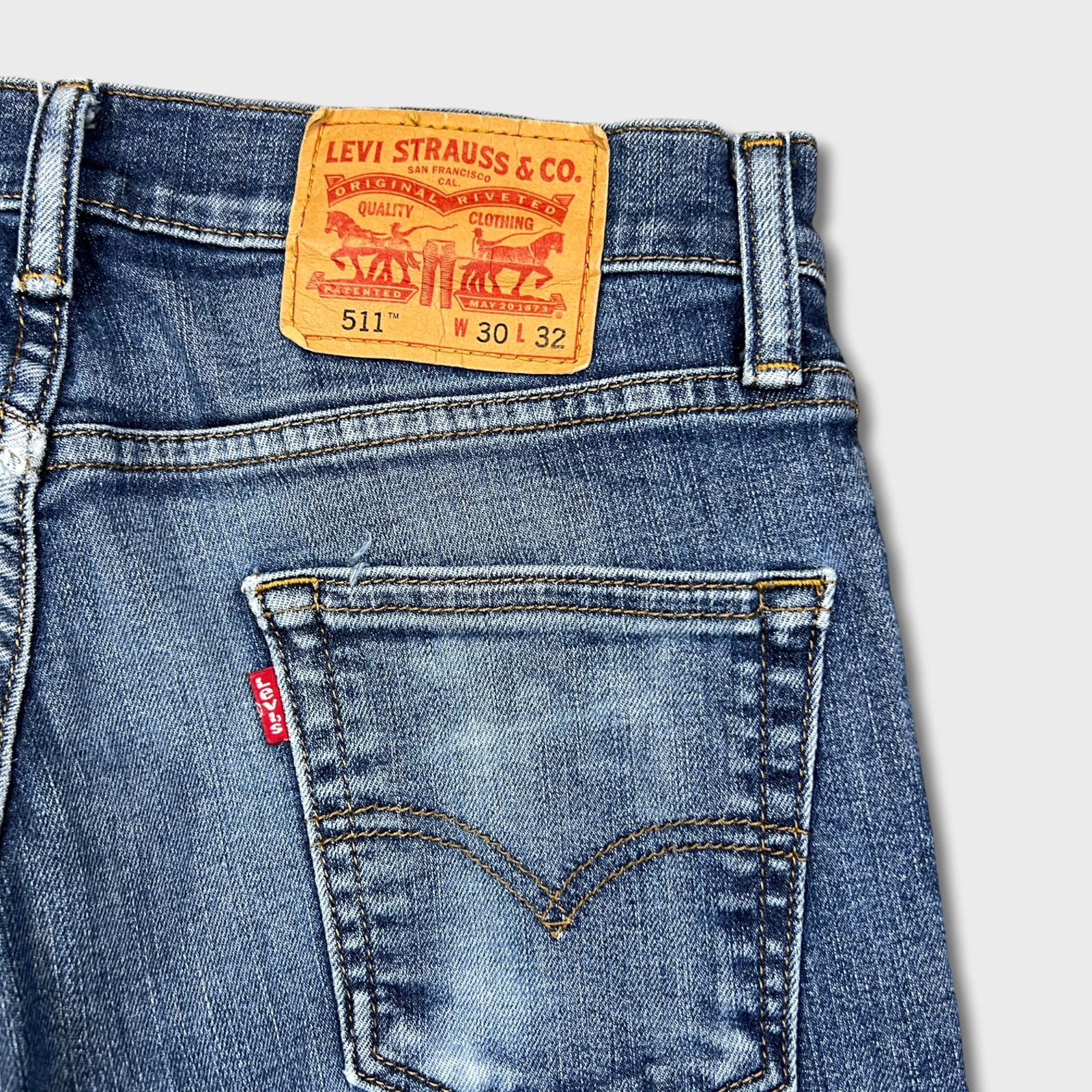 Levi's × Vintage Levi's 511 Jeans 30x32 Slim Fit Faded American Denim Pants Size US 30 / EU 46 - 6 Thumbnail