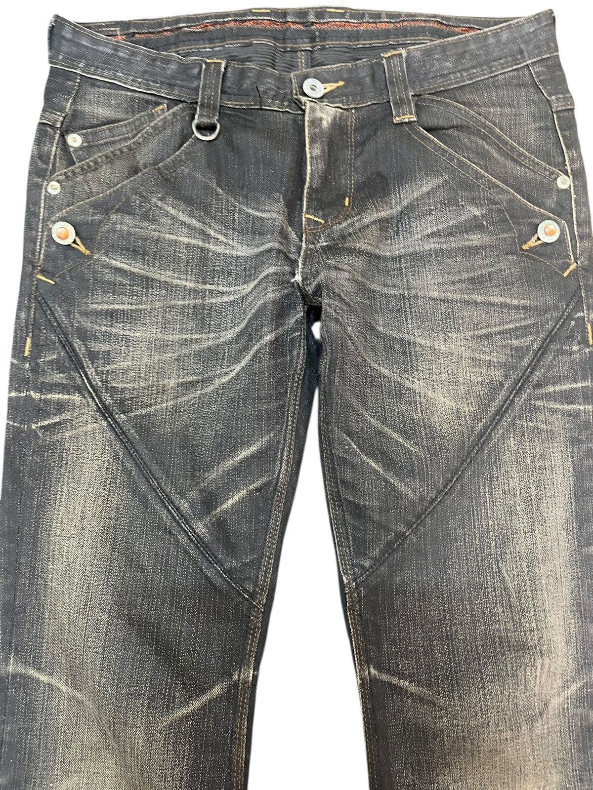 Le Grande Bleu (L.G.B.) Vintage Nicole Club For Men Flare Seditionaries Punk Denim Size US 32 / EU 48 - 2 Thumbnail