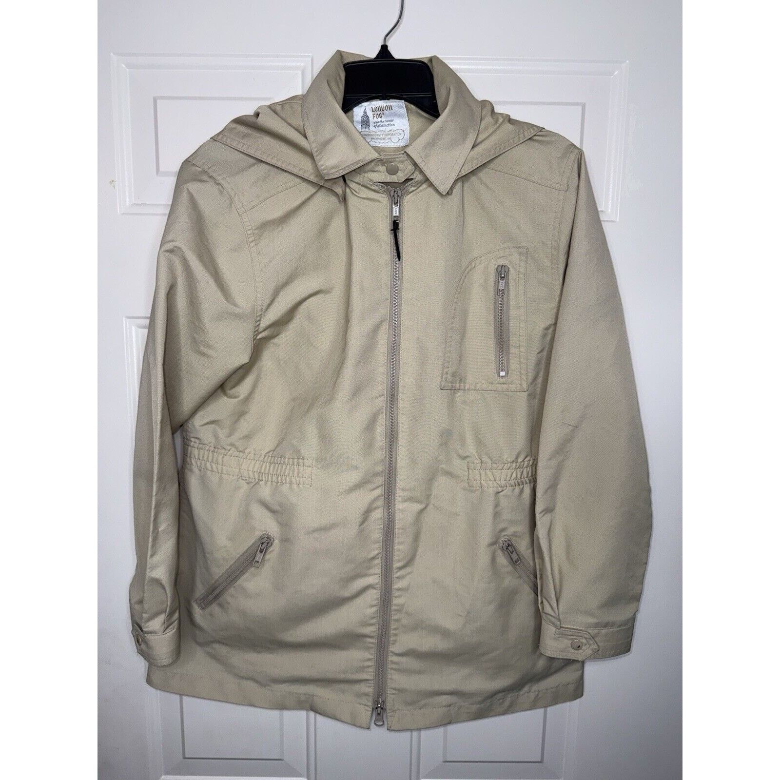 London Fog London Fog Towne Jacket Women's 13/14 Hooded Parka Rain Coat Size XL / US 12-14 / IT 48-50 - 1 Thumbnail