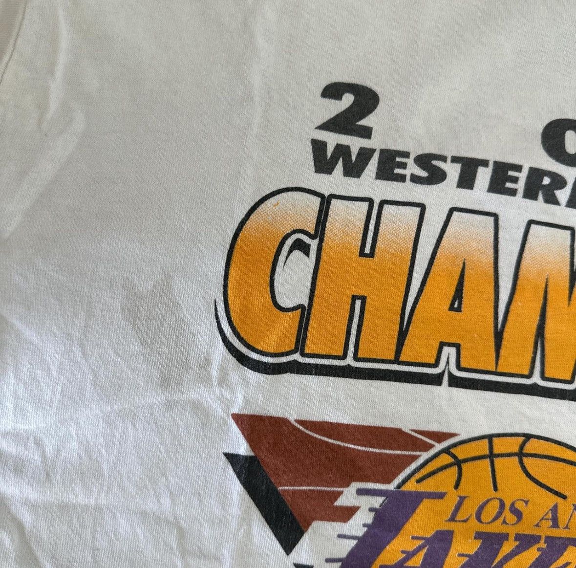 NBA Vintage 2000 Lakers West Conf Championship Tee XL Size US XL / EU 56 / 4 - 5 Thumbnail