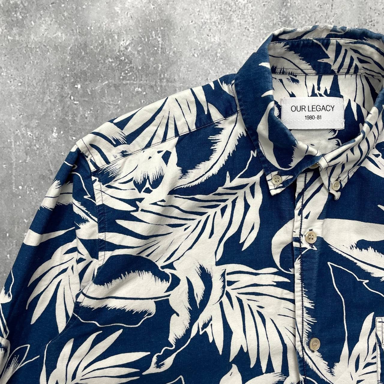 Our Legacy Our Legacy 1980-81 Floral Indigo Long Sleeve Shirt Size S Size US S / EU 44-46 / 1 - 10 Thumbnail