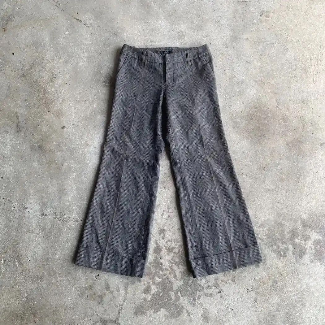 Other Ined Homme By Yohji Yamamoto Check Baggy Wide Leg Pants Size US 29 - 3 Thumbnail