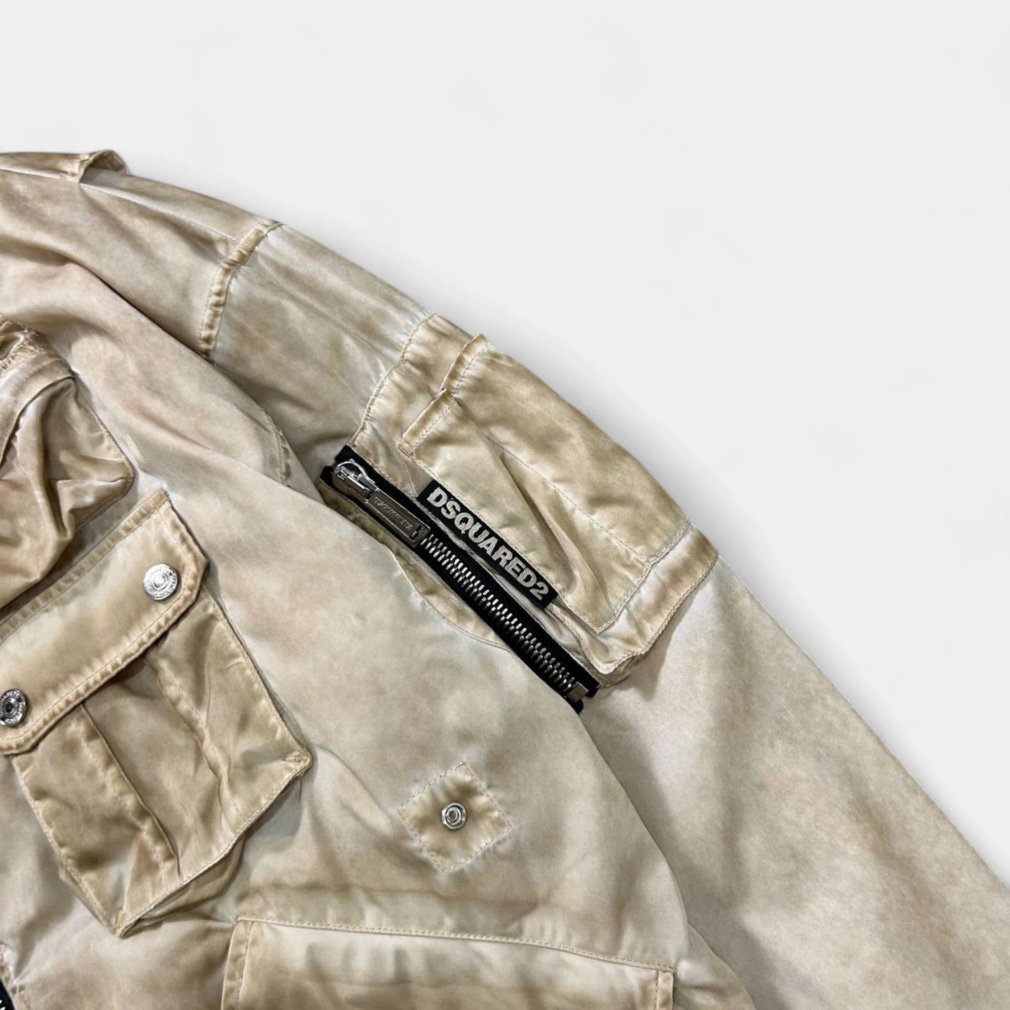 Dsquared2 Dsquared2 Nylon Beige Utilitarian Bomber Size US L / EU 52-54 / 3 - 4 Thumbnail