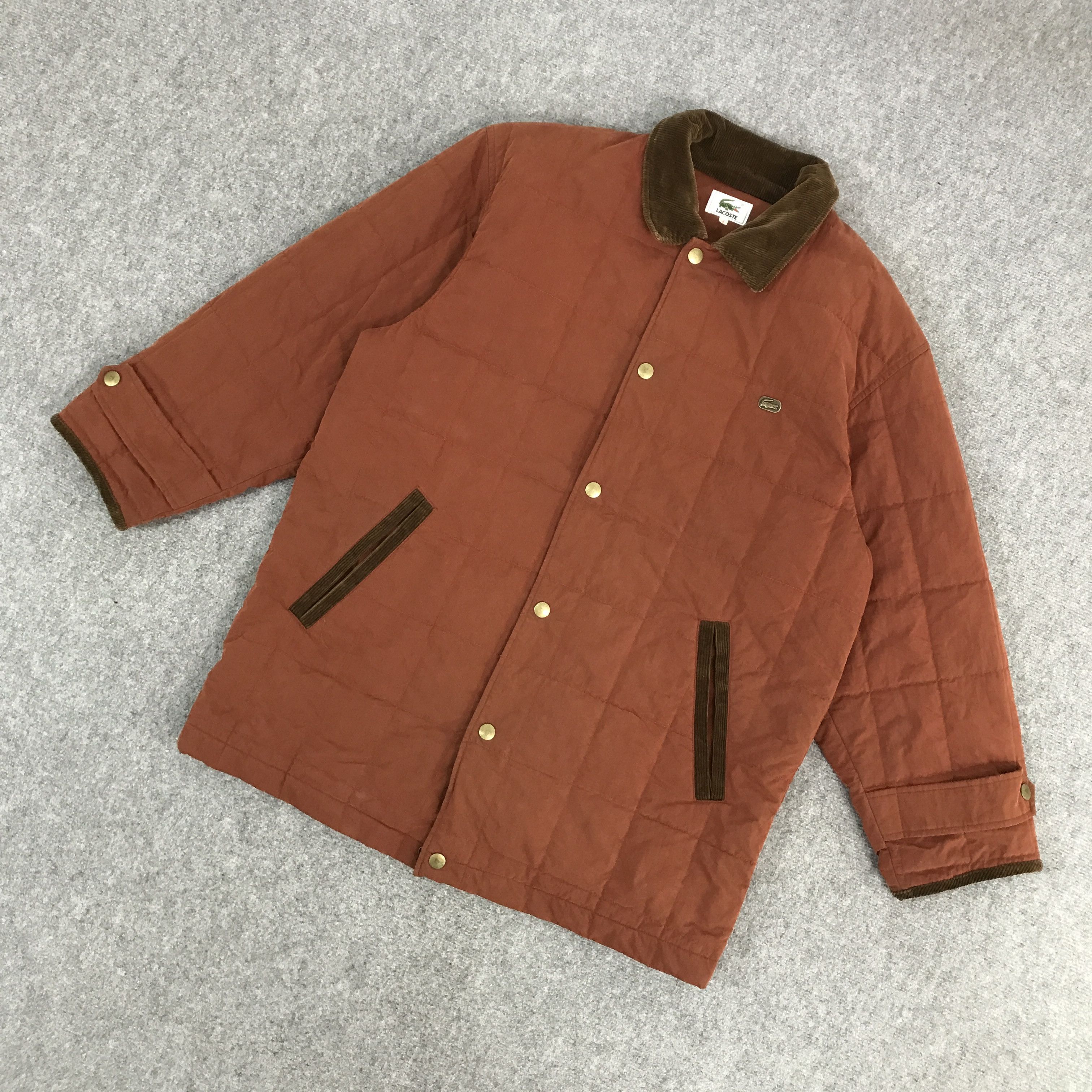 Lacoste × Vintage LACOSTE LONG SNAP BUTTON JACKET Size US XL / EU 56 / 4 - 5 Thumbnail