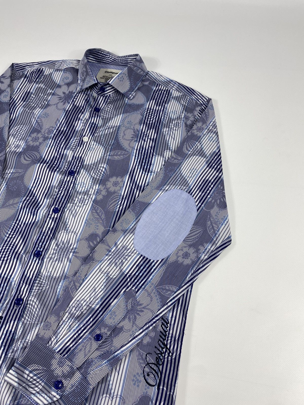 Desigual 🔥LASTDROP🔥 Desigual Striped Flowers Etro Design Style Shirt Size US XL / EU 56 / 4 - 7 Thumbnail