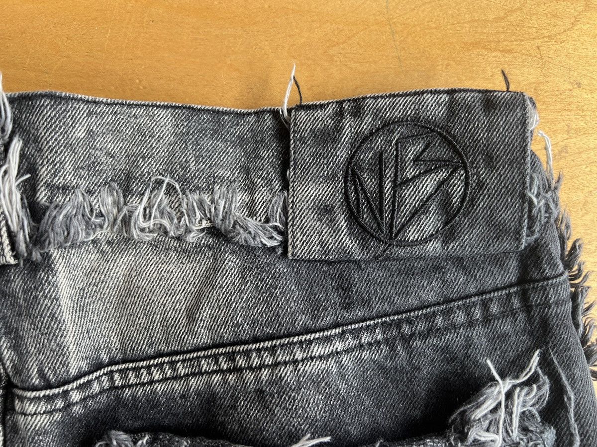 No Faith Studios No Faith Studios Distressed Panel Denim – Grey – Size S Size US 31 - 7 Thumbnail