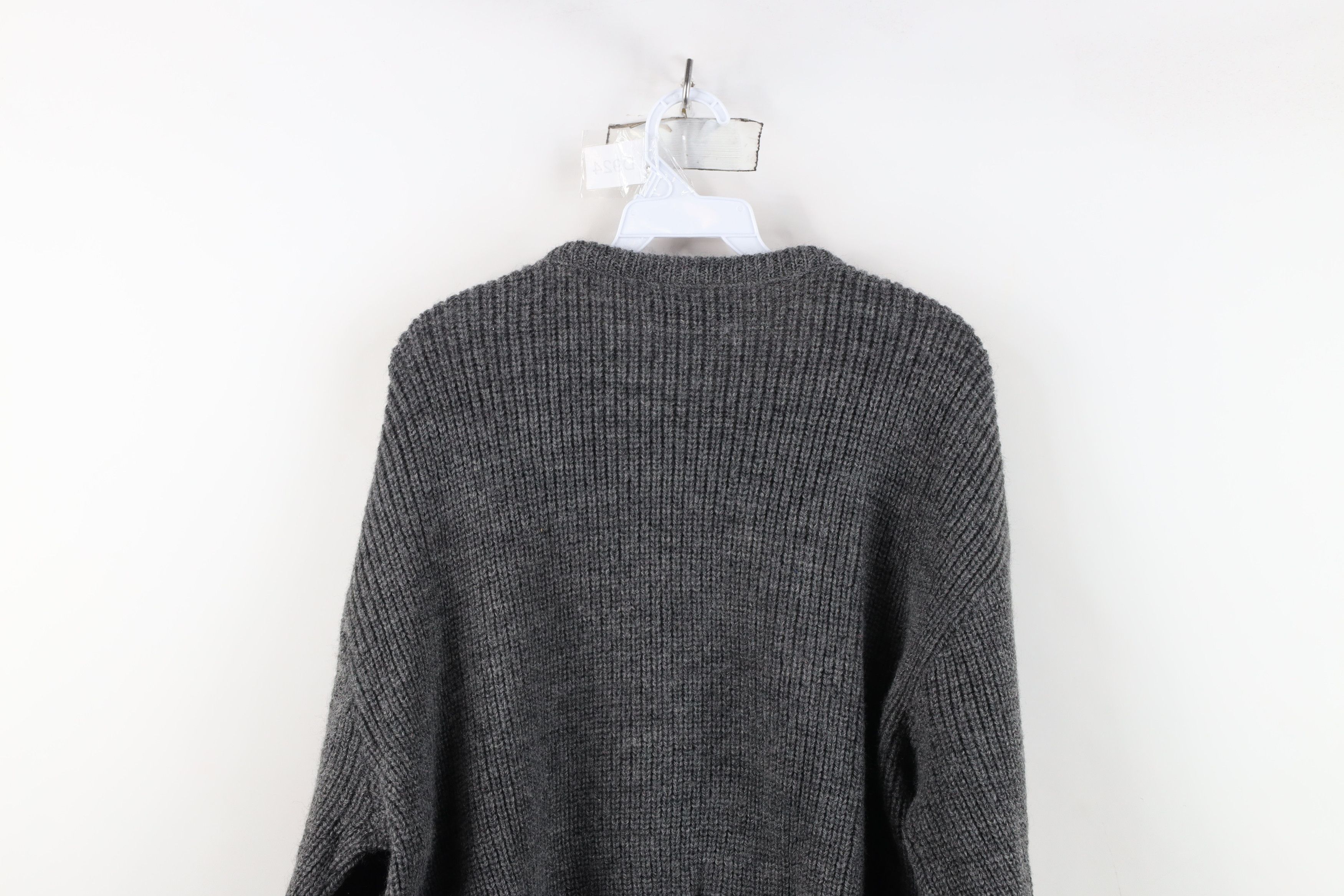 Vintage Vintage 90s Streetwear Ribbed Knit Crewneck Sweater USA Size US XL / EU 56 / 4 - 8 Thumbnail