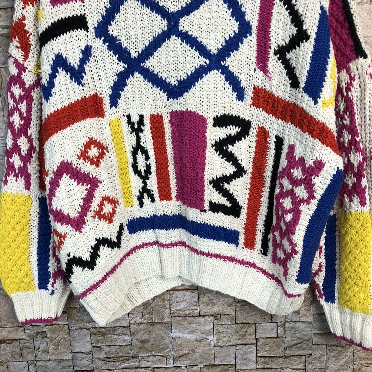 Handmade Jeniffer Reed Multicolor handmade Knitwear like coogi #A261 Size US M / EU 48-50 / 2 - 6 Thumbnail