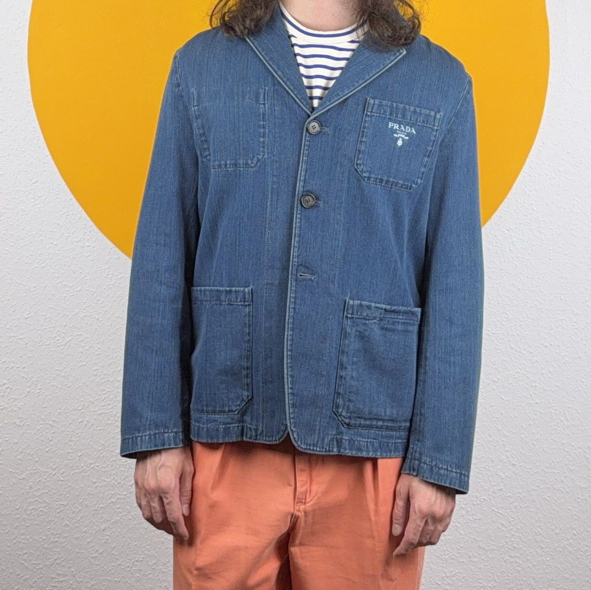 Prada Prada Denim Blazer Jacket Size 48R - 8 Thumbnail