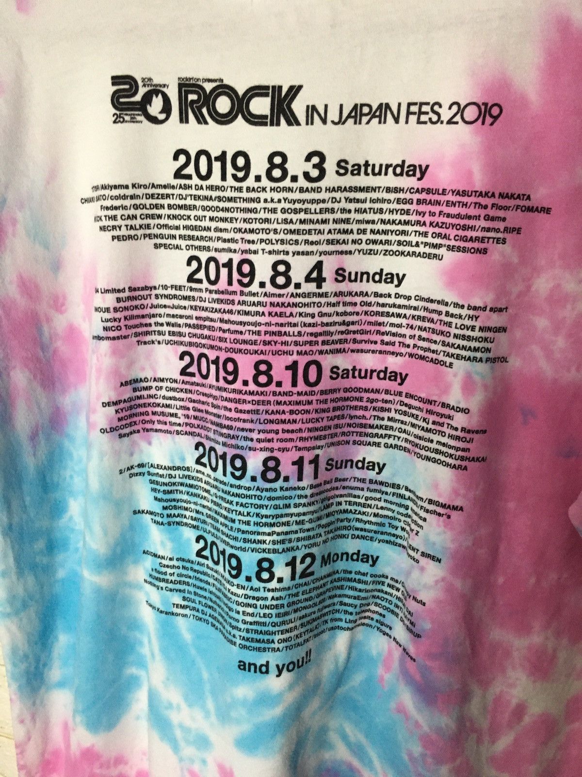 Band Tees × Japanese Brand Rock Japan x Tie Dye T-Shirt Size US L / EU 52-54 / 3 - 5 Thumbnail