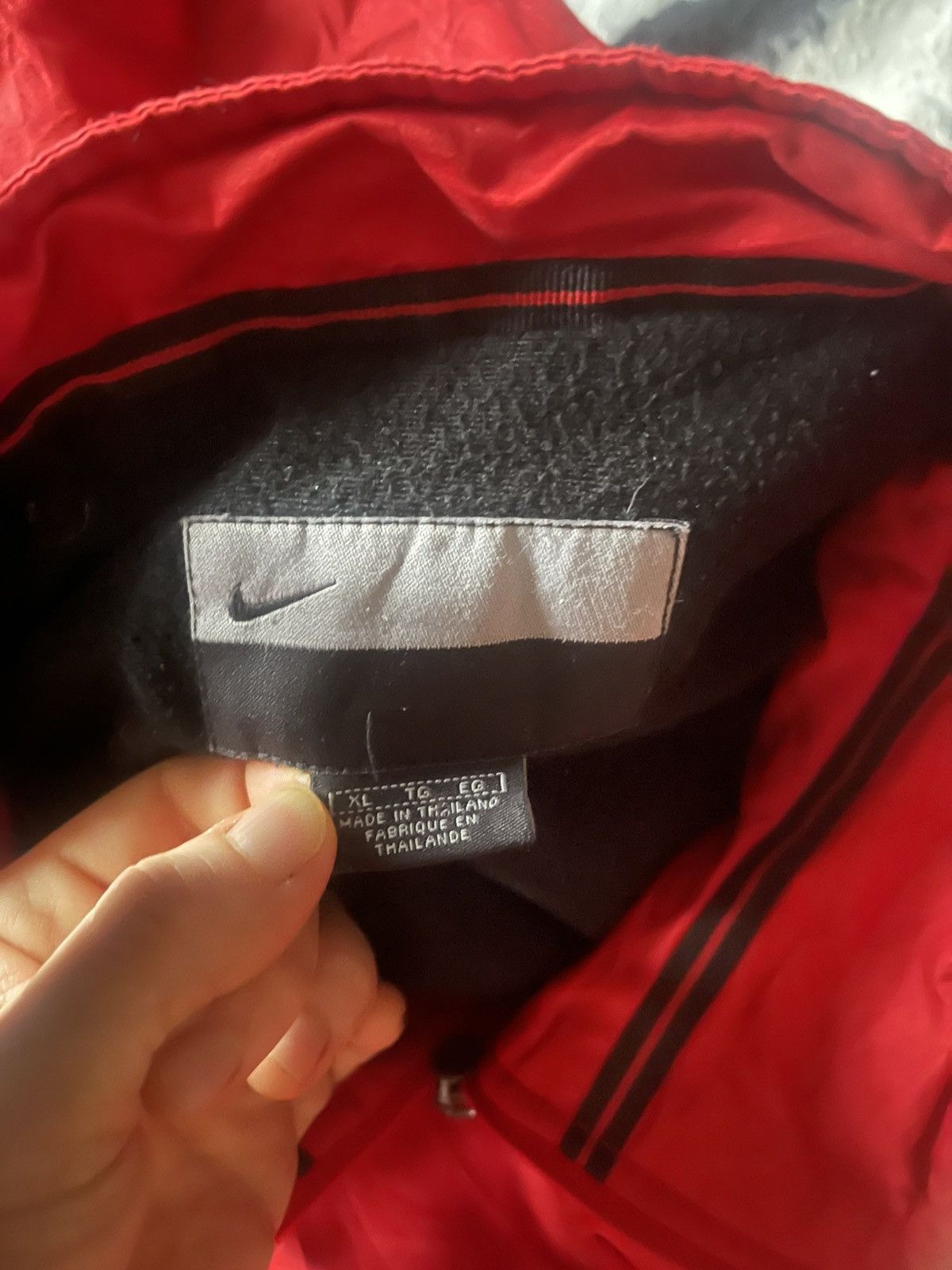 Nike × Vintage Nike 00’s Vintage red shine y2k puffer jacket Size US XL / EU 56 / 4 - 6 Thumbnail