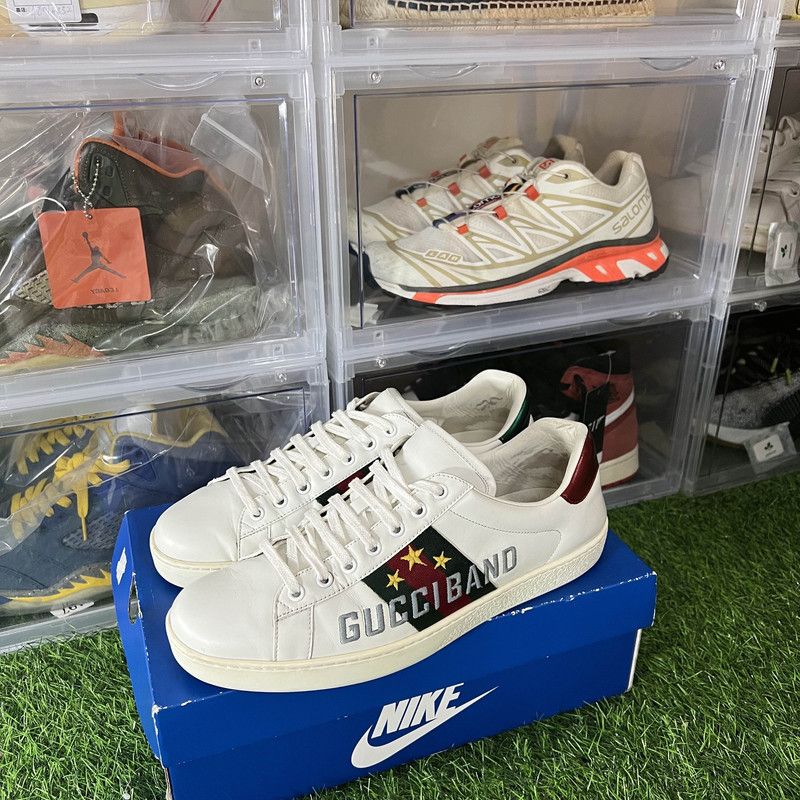 Gucci Gucci Ace Band Retro Low-top Sneakers for Men 0079 Size US 10.5 / EU 43-44 - 1 Thumbnail