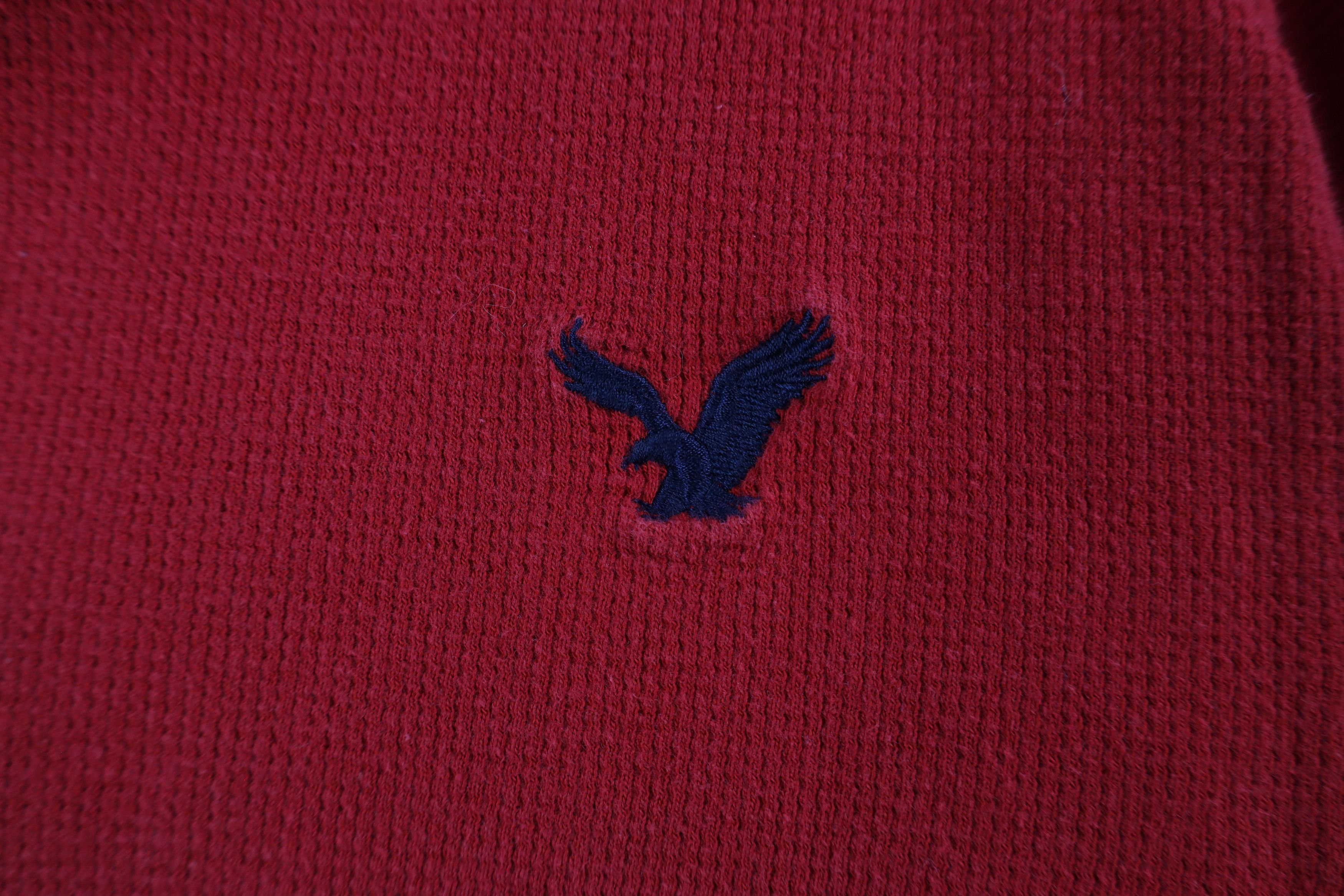 American Eagle Outfitters × Vintage Vintage Y2K American Eagle Outfitters Knit T-Shirt Red Size US L / EU 52-54 / 3 - 4 Thumbnail