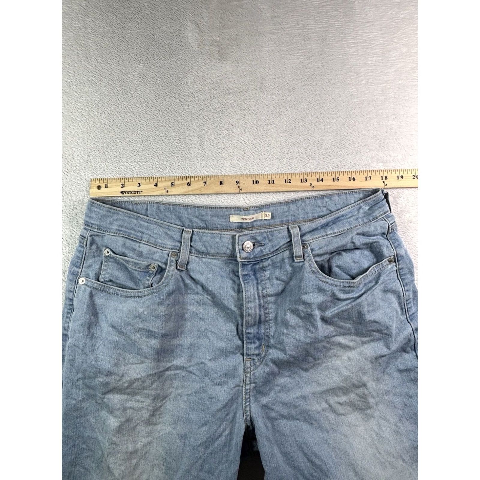 Levi's Levi's 726 Flare Jeans Women's 32x30 Light Wash Denim Size 24" / US 00 / IT 34 - 7 Thumbnail