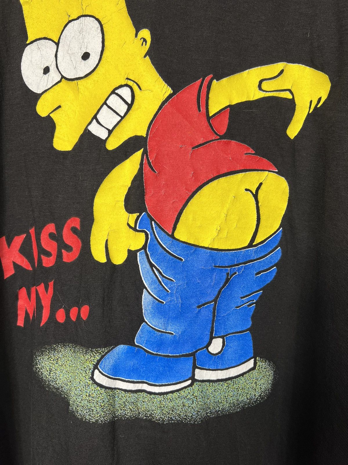 Vintage Vintage 90s Bart Simpson Kiss my Ass Humor Y2K T-shirt Tee Size US L / EU 52-54 / 3 - 5 Thumbnail