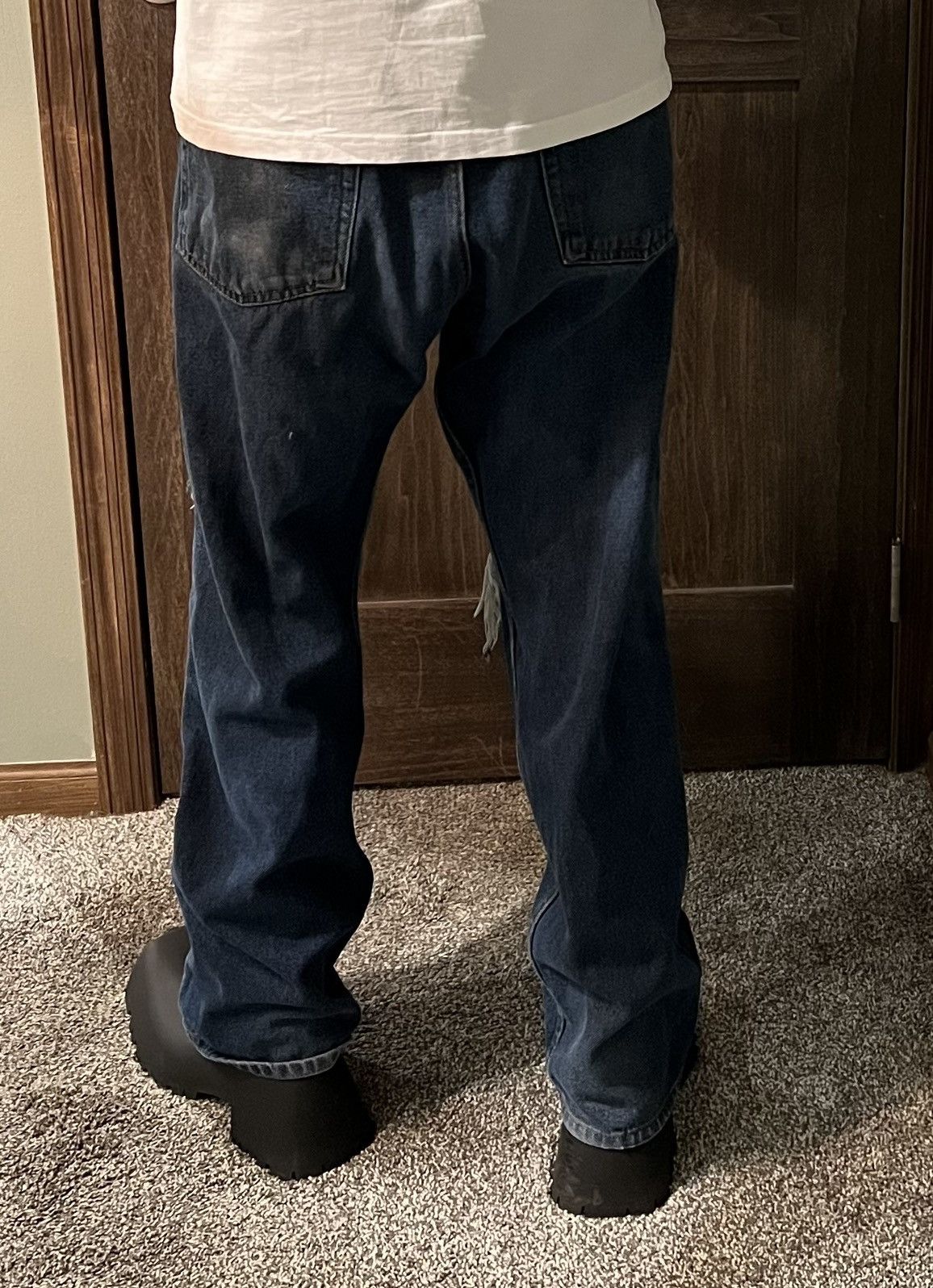 Japanese Brand × Vintage Baggy Distressed Denim 38x30 Size US 38 / EU 54 - 4 Thumbnail