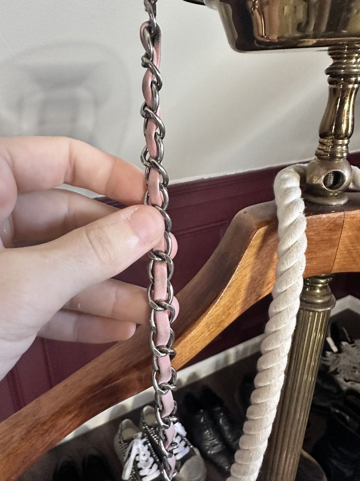 READYMADE Upcycled pink bandana Japan rope chain handbag shoulder bag Size ONE SIZE - 3 Thumbnail