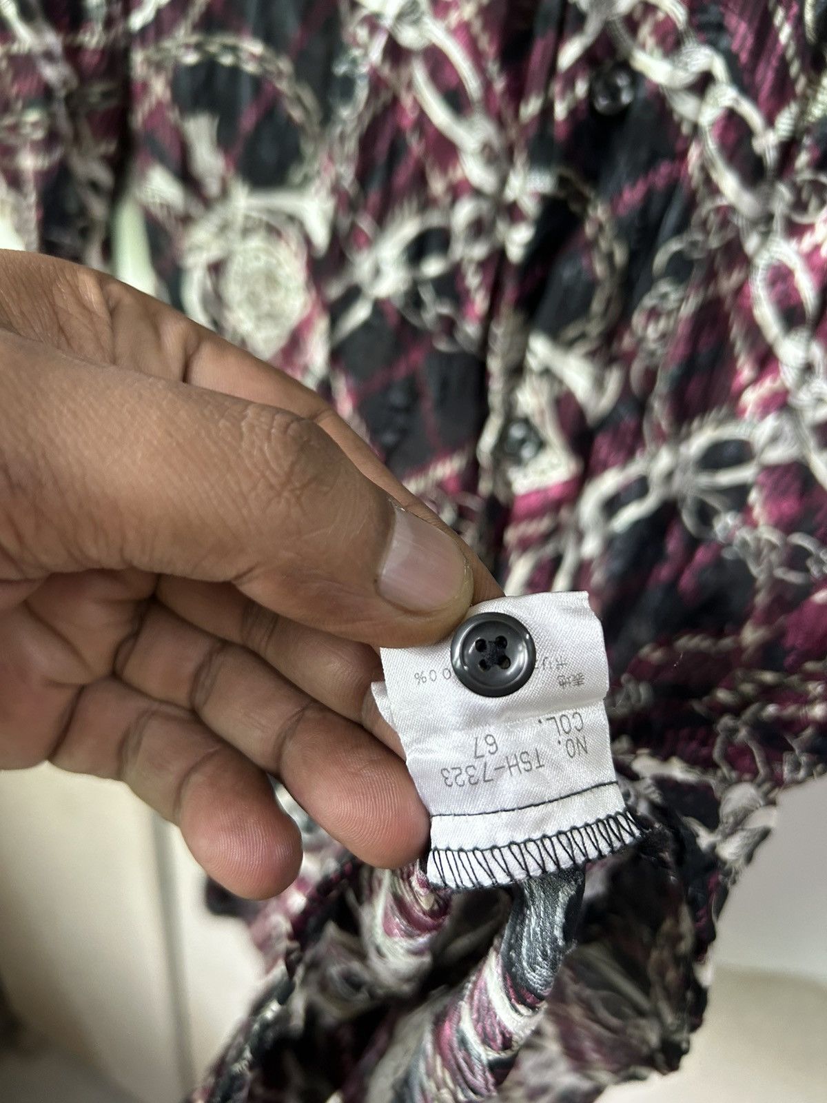 Tornado Mart Archive Baroque Chain Print Crinkle Shirt Size US L / EU 52-54 / 3 - 8 Thumbnail