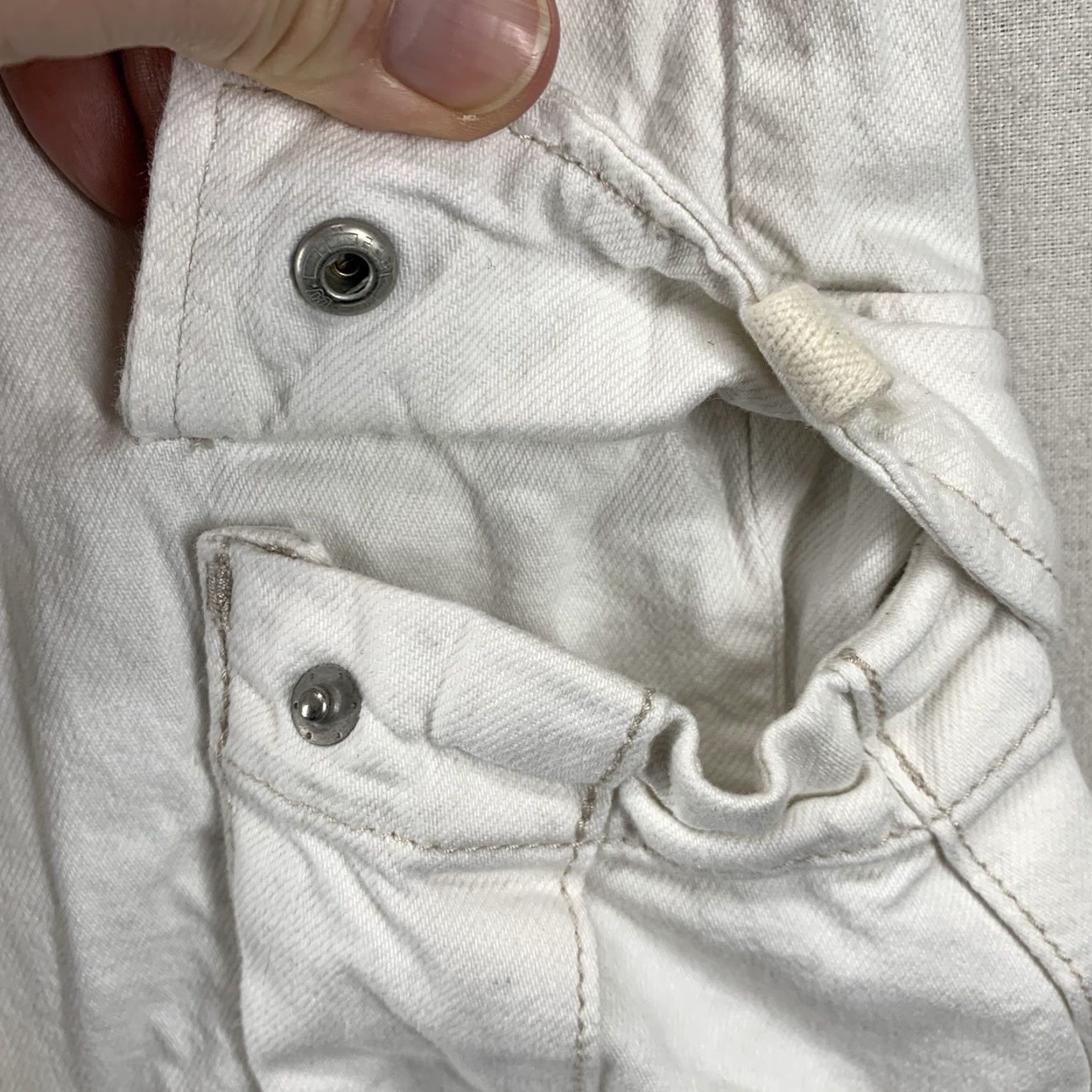 Levi's Levi's Chino Pants 31x28 White Tapered High Rise Cotton Hemp Blend Mens Size US 31 - 3 Thumbnail