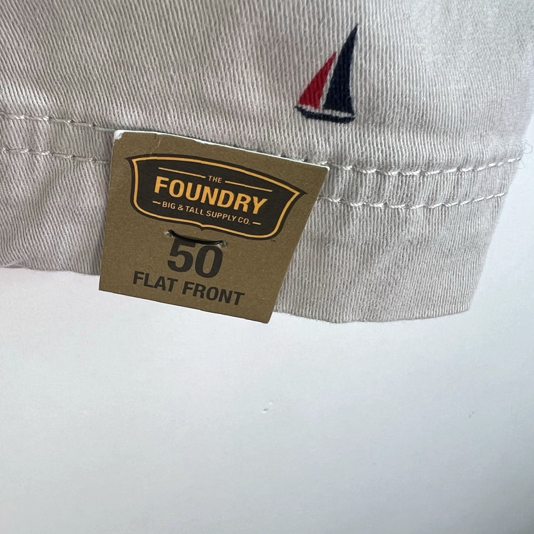 Vintage VINTAGE Foundry Mens Shorts Casual 50 Beige Canvas Graphic Sailboat Nautical 9in Inseam Size US 34 / EU 50 - 4 Thumbnail