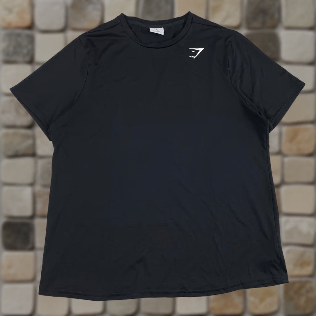 Gymshark Gymshark Shirt Mens Large Black Short Sleeve T-Shirt Crew Neck Bodybuilding Running Workout Gym Size US L / EU 52-54 / 3 - 1 Thumbnail