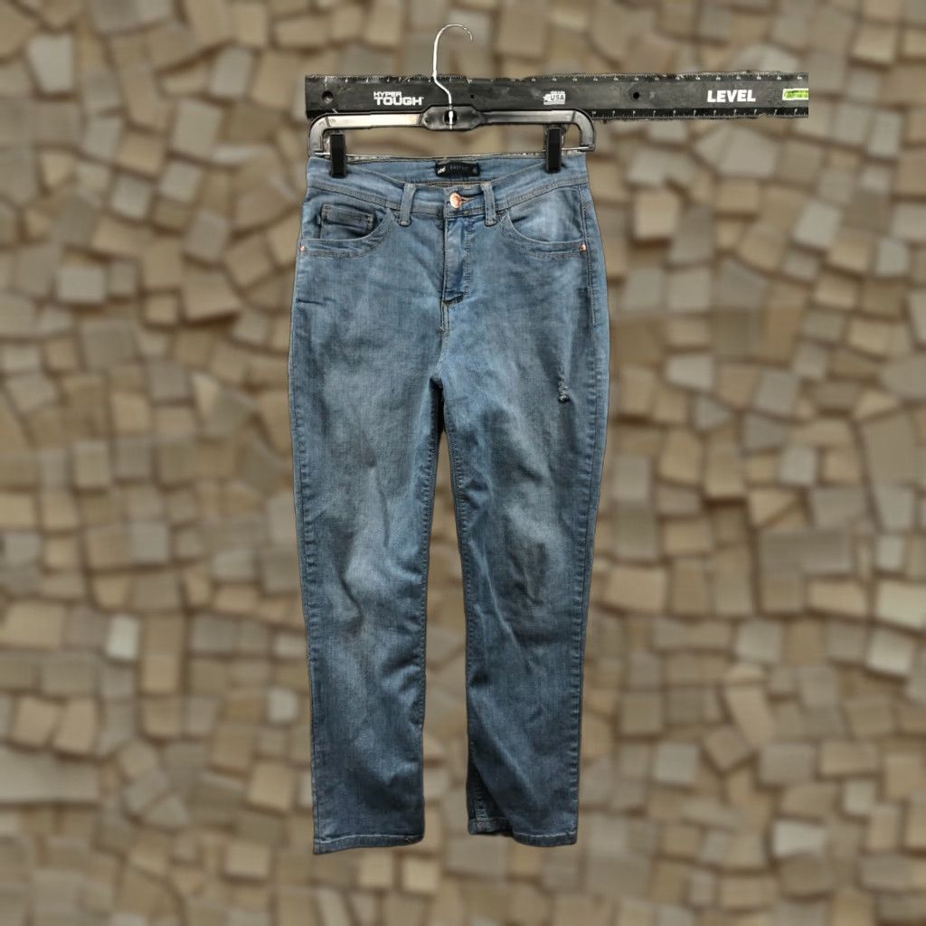Lee Lee Easy Fit Jeans Womens Straight 5-Pocket Denim Mid Rise Dark Wash Blue Size 4 Regular Slim Size 27" / US 4 / IT 40 - 1 Thumbnail