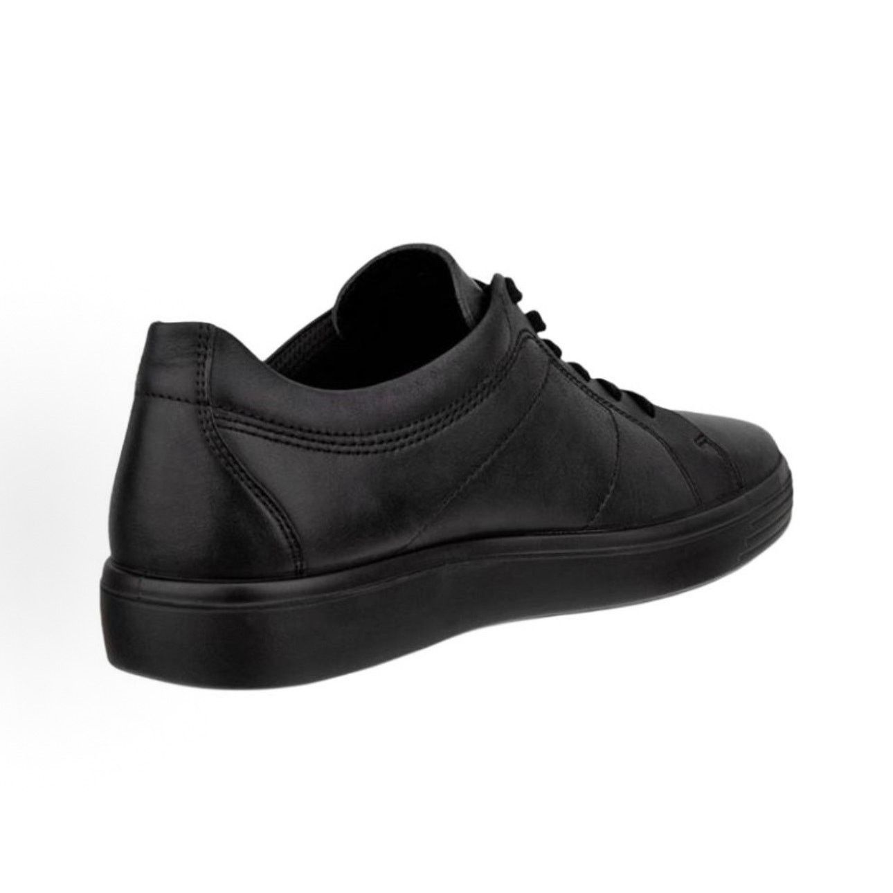 Ecco ECCO MEN'S 48 BLACK CLASSIC SNEAKER GENUINE LEATHER LOW TOP Size US 15 / EU 48 - 3 Thumbnail