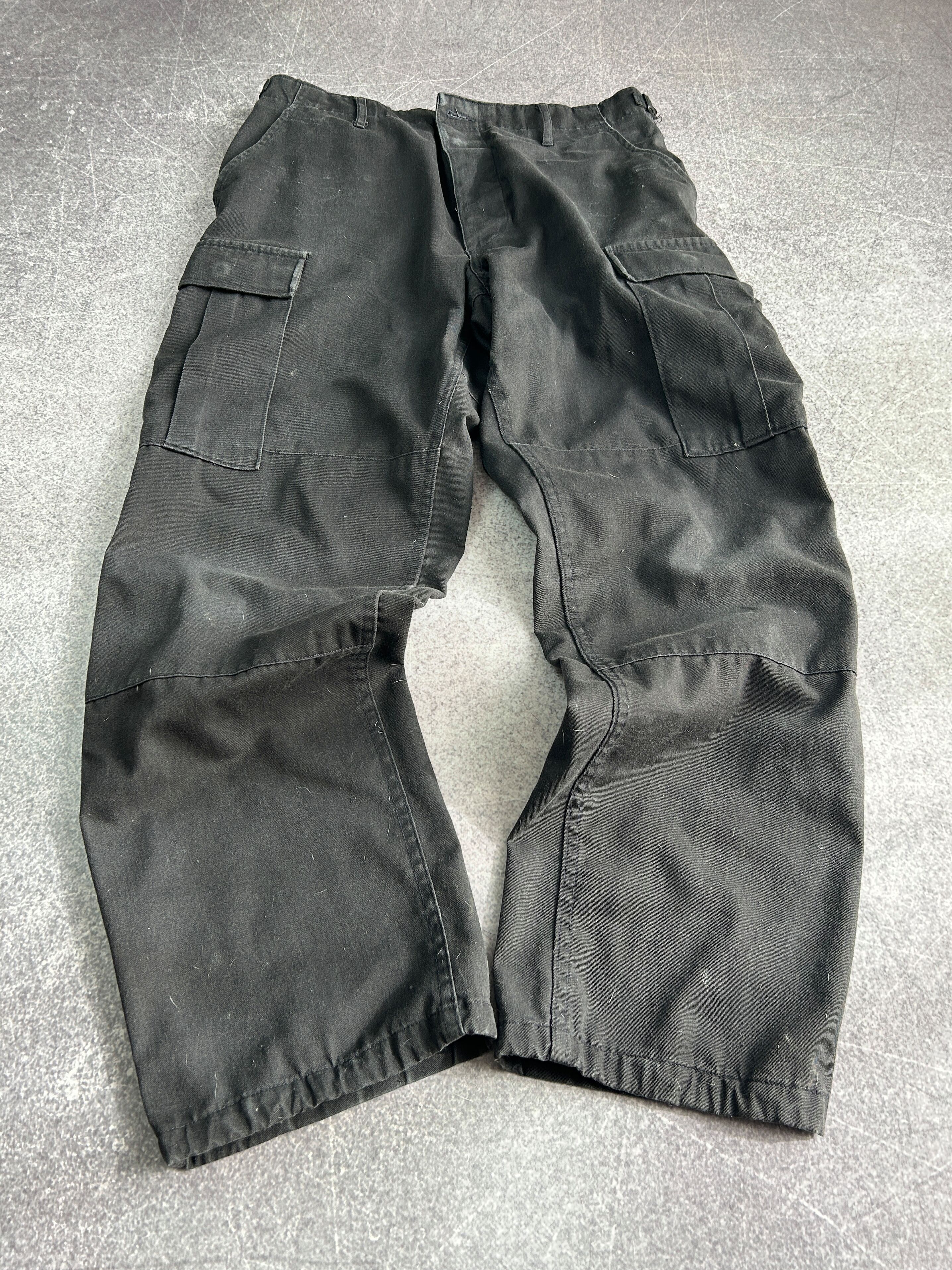 Vintage VTG Balenciaga Rick Owens Style Black Cargo Jeans 90s Y2K Size US 32 / EU 48 - 2 Thumbnail