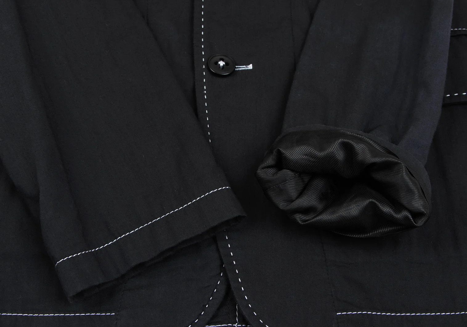 Ann Demeulemeester Cotton Stitch Design Jacket in Black, Size XS Size US XXS / EU 40 - 9 Thumbnail