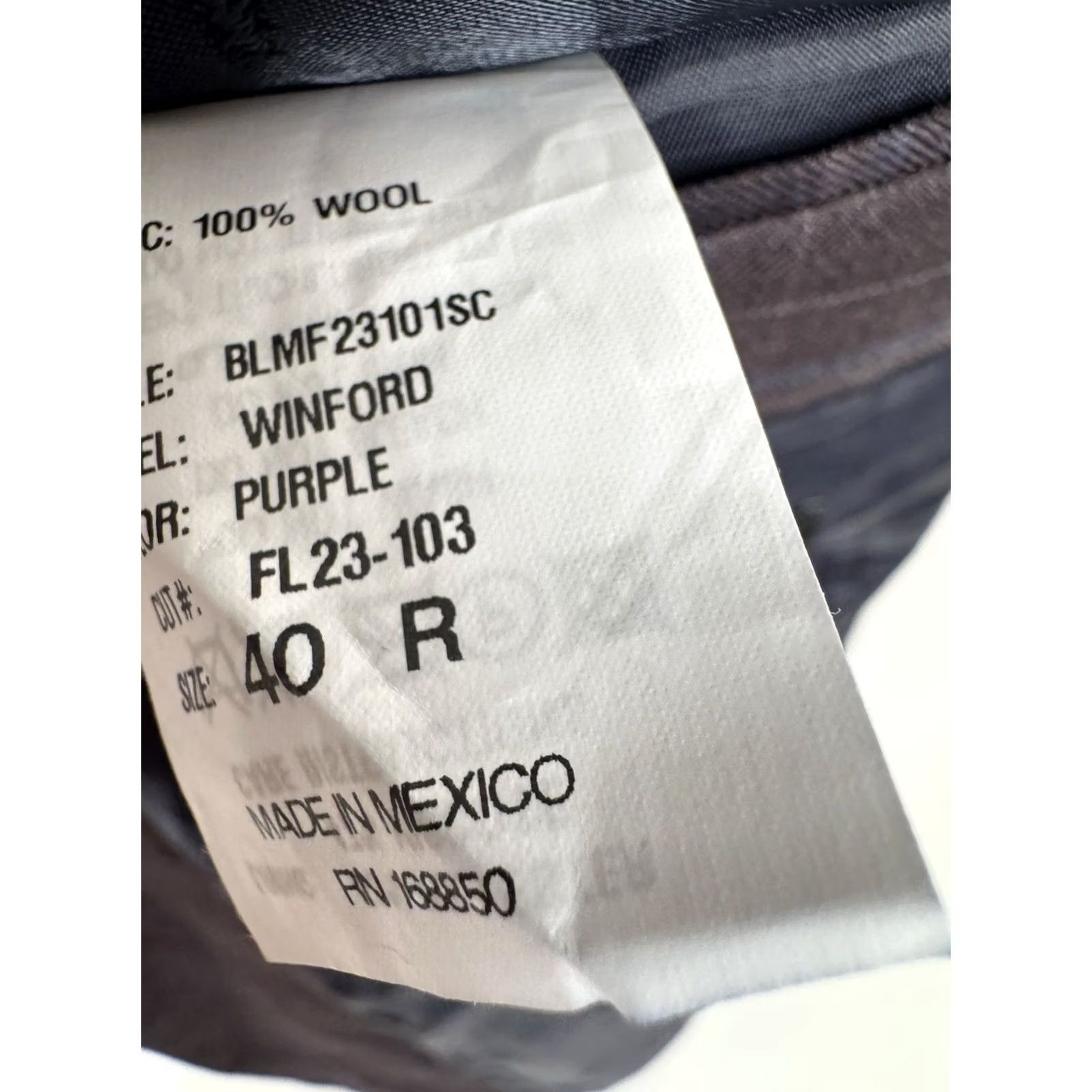 Bloomingdale's Bloomingdale's Blazer - Wool Plaid 40R - Men - Jacket - Purple / Blue - 548 MSRP Size 40R - 7 Thumbnail