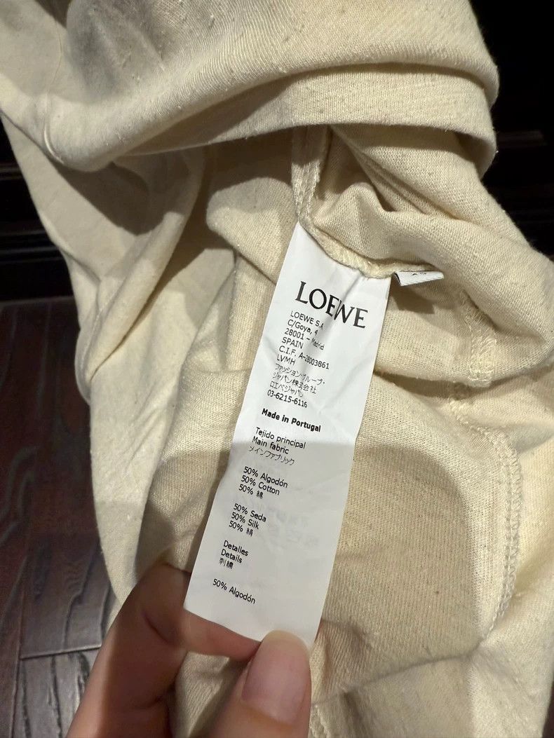 Loewe LOEWE Make a beige colored lettered short sleeve T-shirt Size XS / US 0-2 / IT 36-38 - 4 Thumbnail
