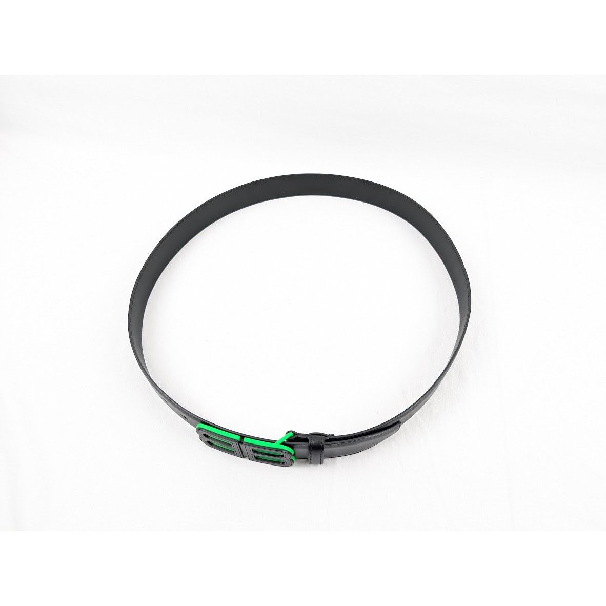 Balenciaga o1rshd1 Q:2 / Size:105 / BB Hourglass Large Belt Black/Green Size 40 - 16 Thumbnail