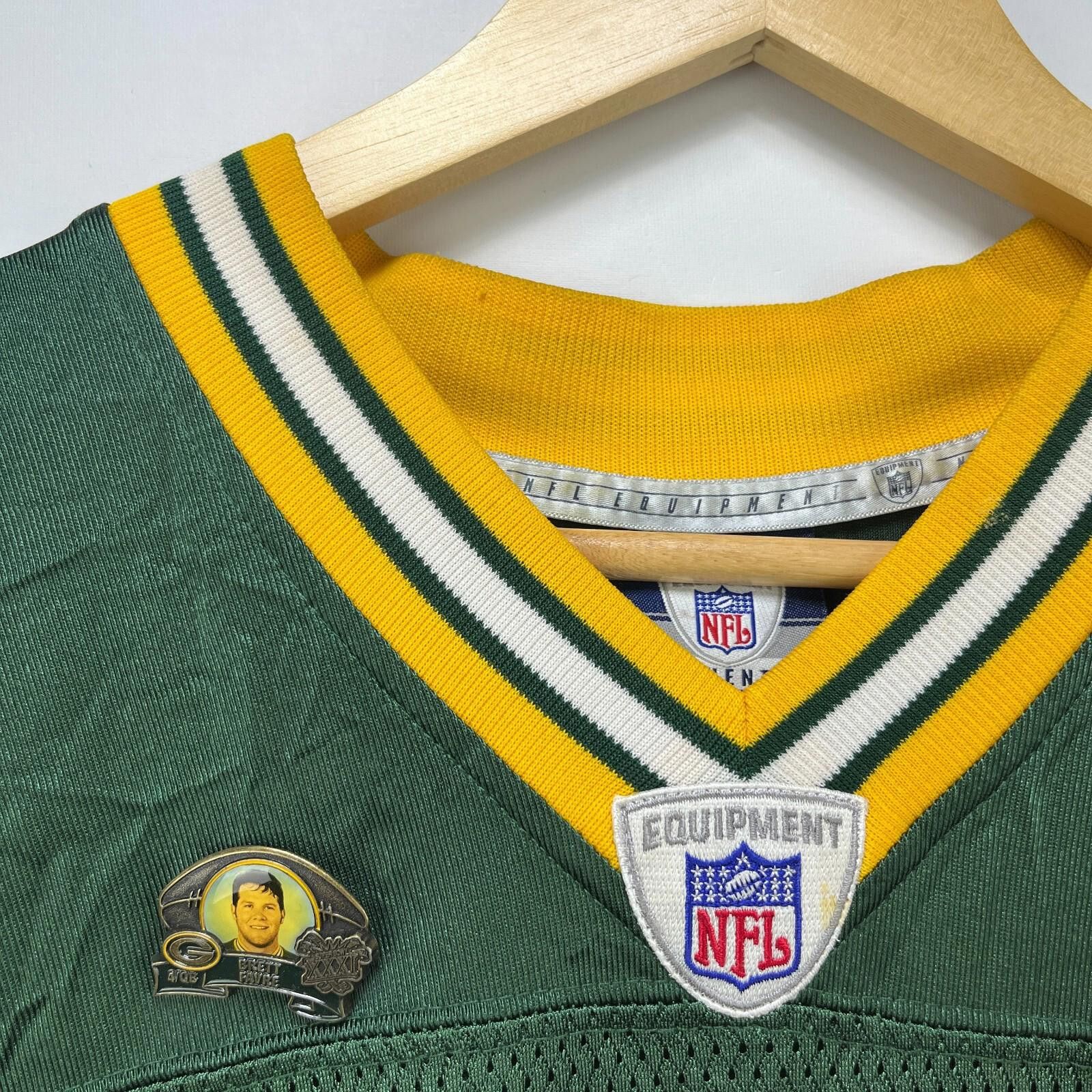 Reebok Vintage 90s Green Bay Packers Brett Favre NFL Jersey Large Size ONE SIZE - 4 Thumbnail