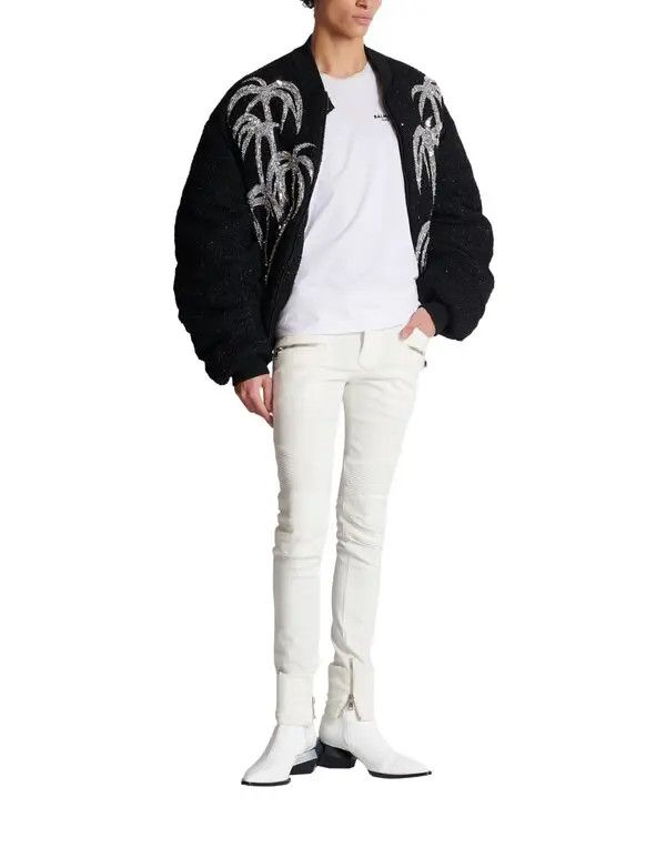 Balmain o1s1wg110925 Cotton T-Shirt in White Size US L / EU 52-54 / 3 - 2 Thumbnail