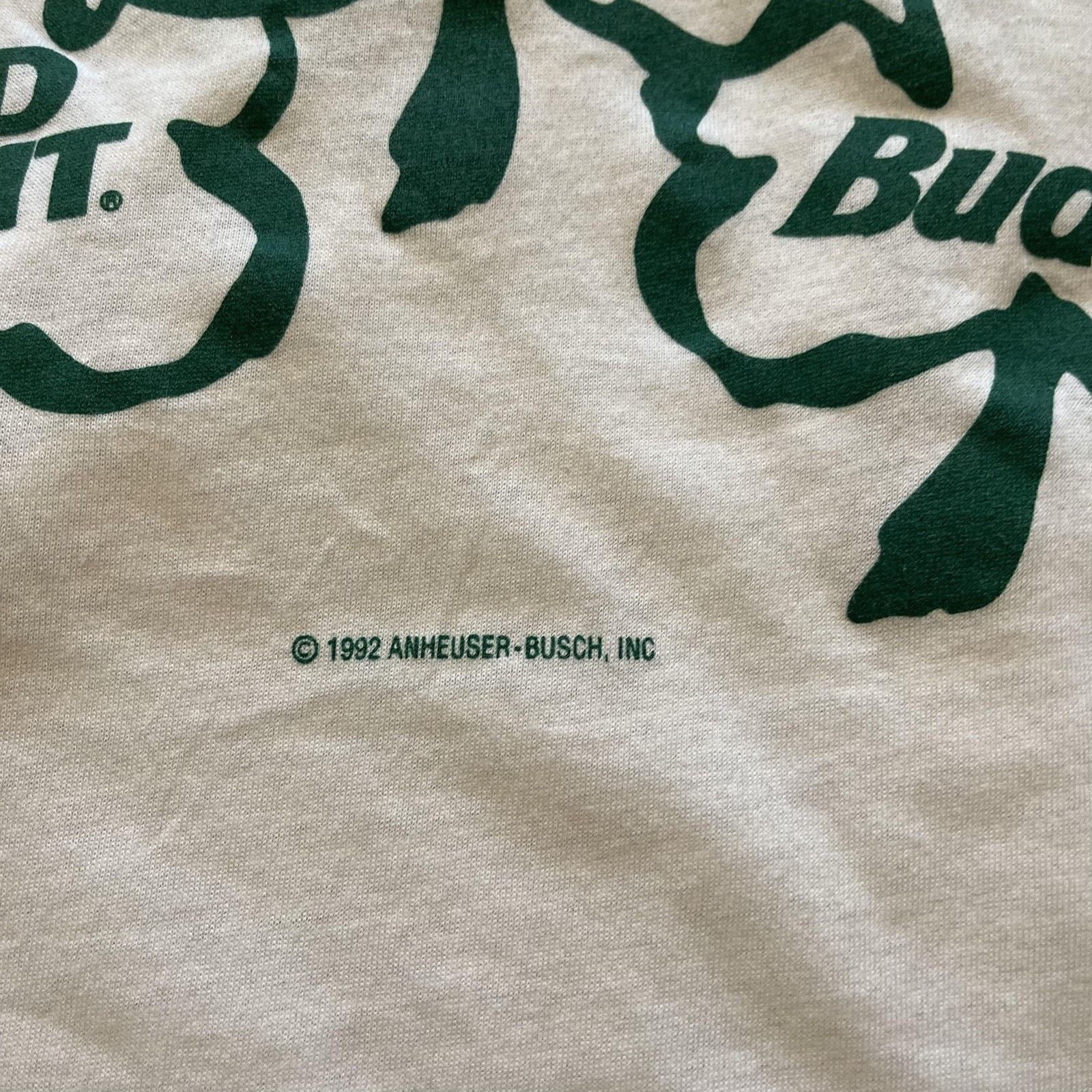 Vintage Vtg Budweiser Shirt XL Shamrock St Patricks Day Bud Light 90 Size US XL / EU 56 / 4 - 4 Thumbnail