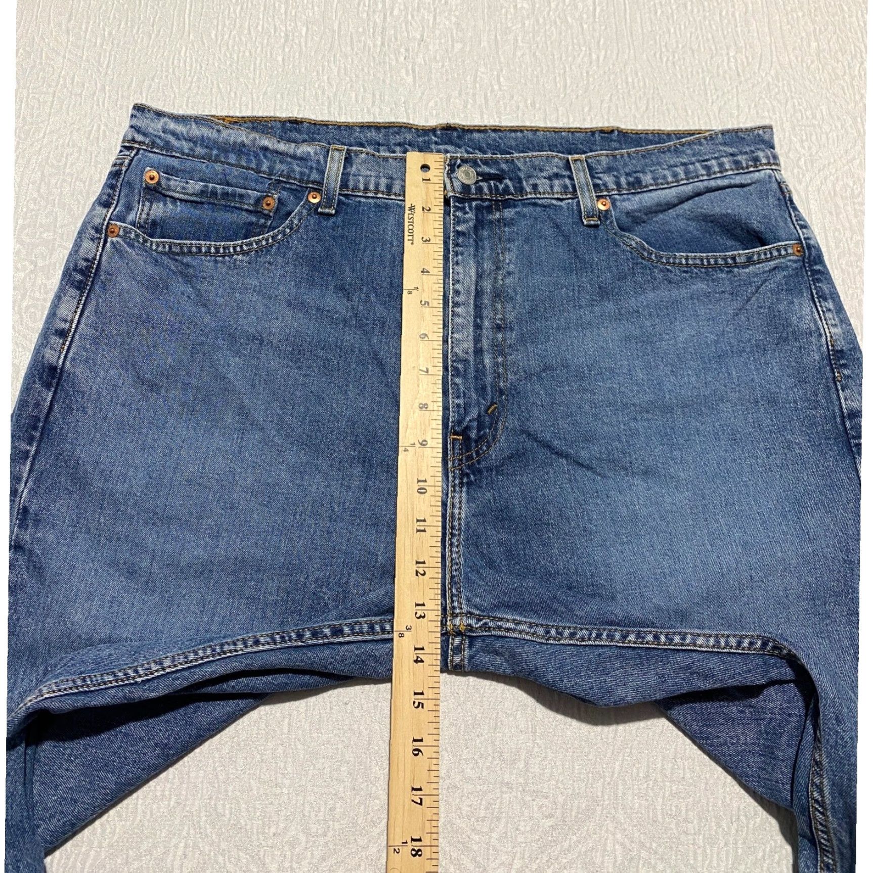 Levi's Levi's 505 Jeans Regular Fit Men Blue Denim 40x30 Classic Casual – 5-Pocket, Zip Button, Cotton Blend, Medium Wash, Straight, Mens Size US 40 / EU 56 - 6 Thumbnail