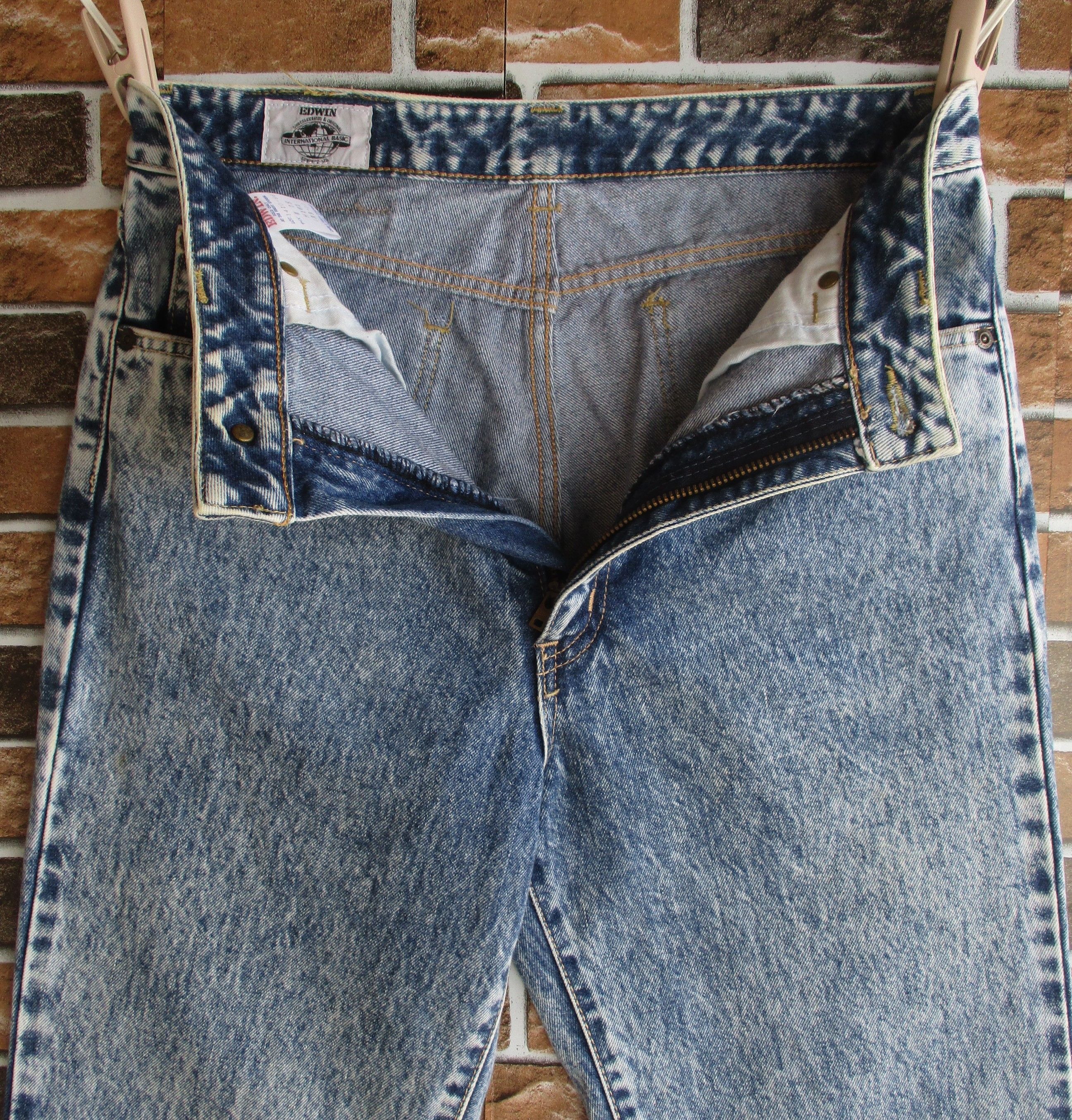 Edwin × Vintage E501 Acid Wash Slim Tapered W30 L30.5 Size US 30 / EU 46 - 4 Thumbnail