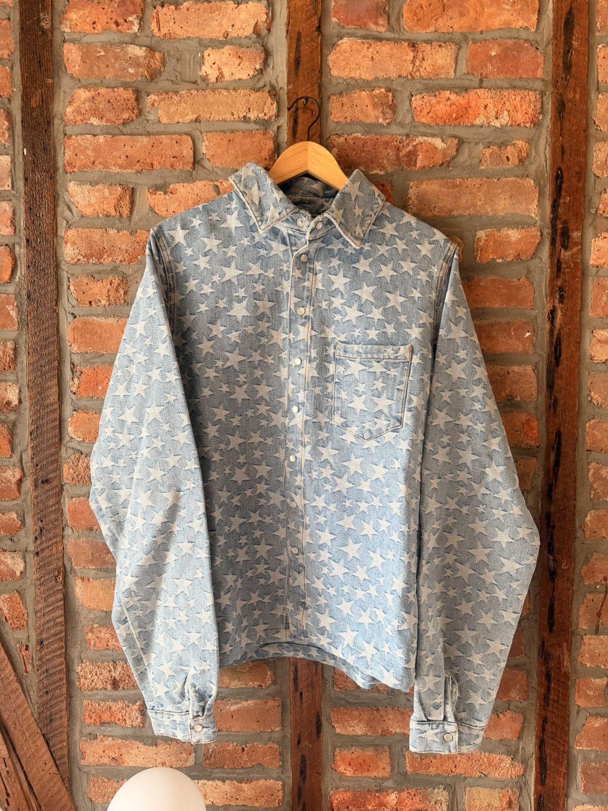 ERL ERL Star Denim Overshirt Size US XL / EU 56 / 4 - 1 Thumbnail