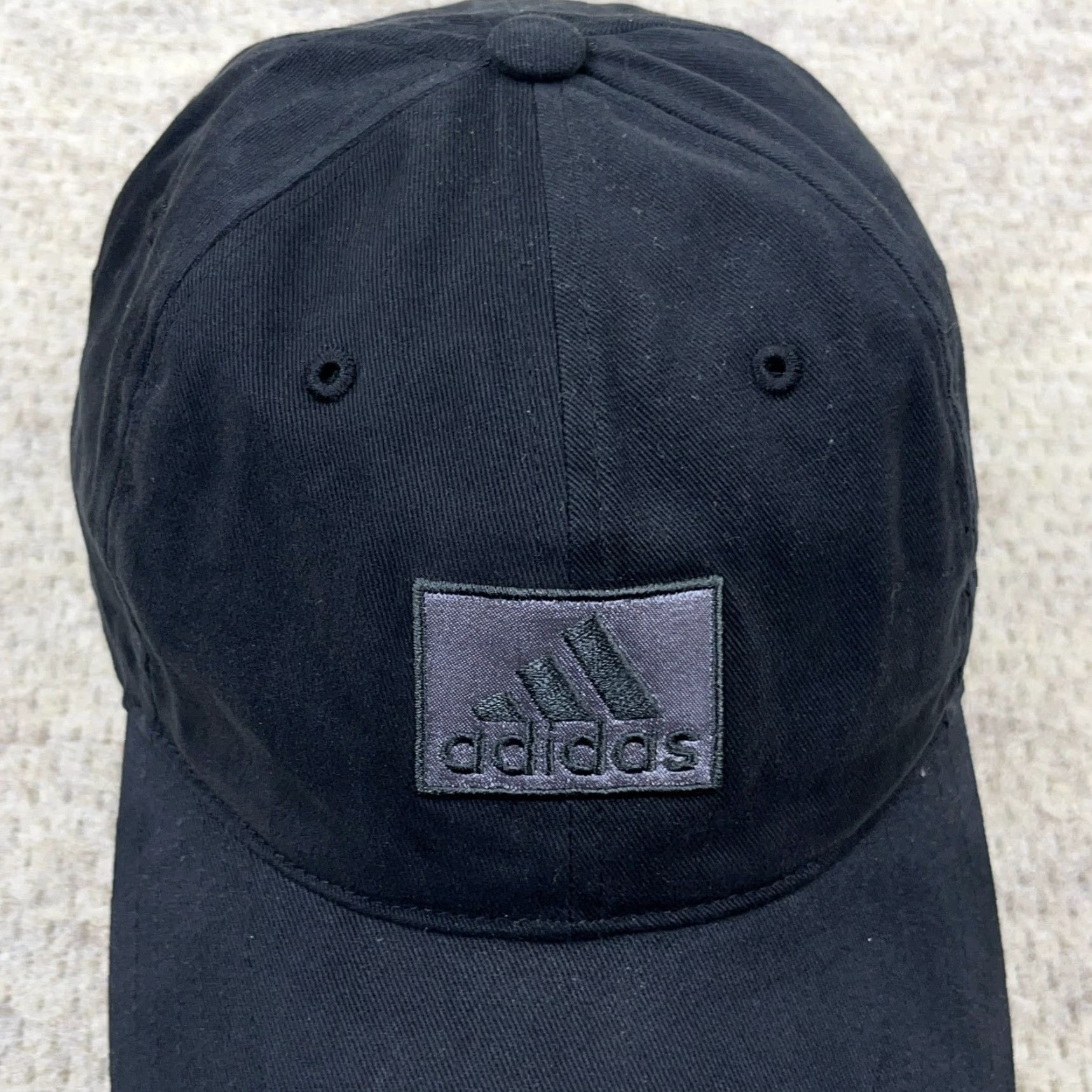 Adidas Adidas Hat Cap Strap Back Black Gray Spell Out Dad Clima Llite Dad Basic Mens Size ONE SIZE - 4 Thumbnail