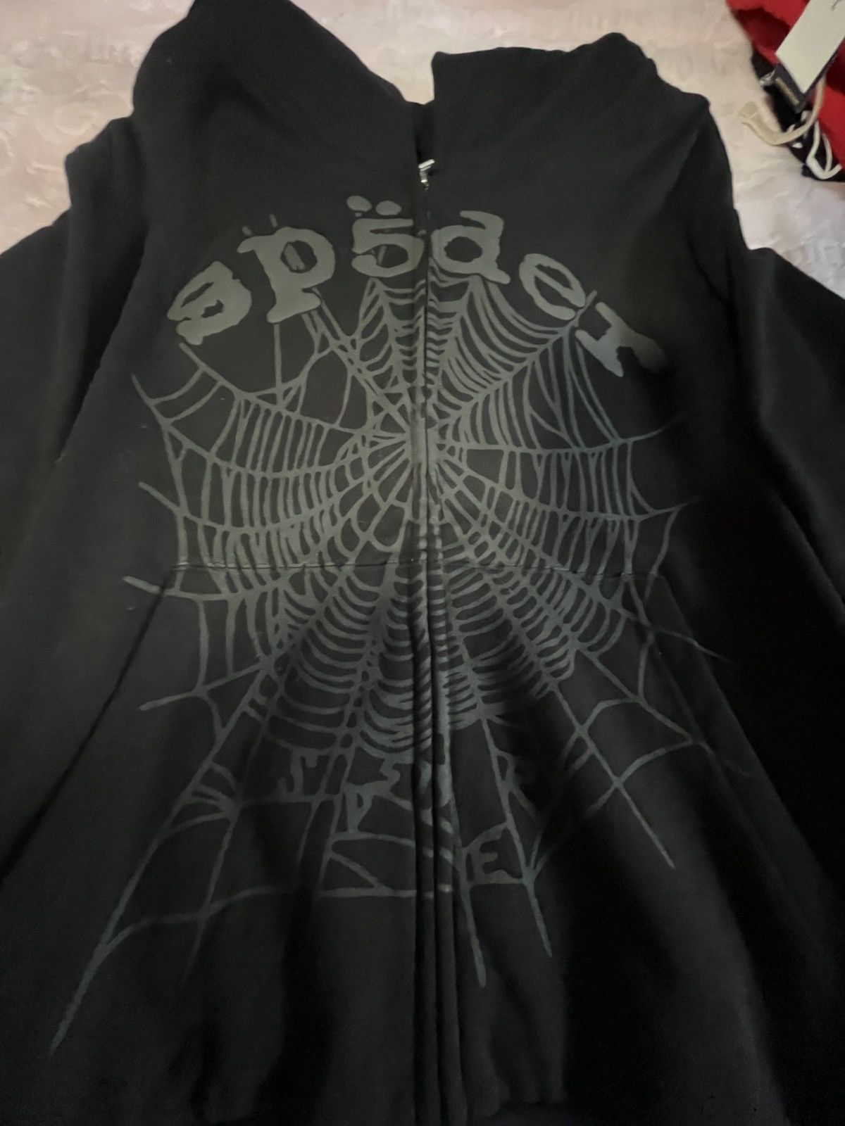 Sp5der Sp5der zipup hoodie “black/black” Size US S / EU 44-46 / 1 - 2 Thumbnail