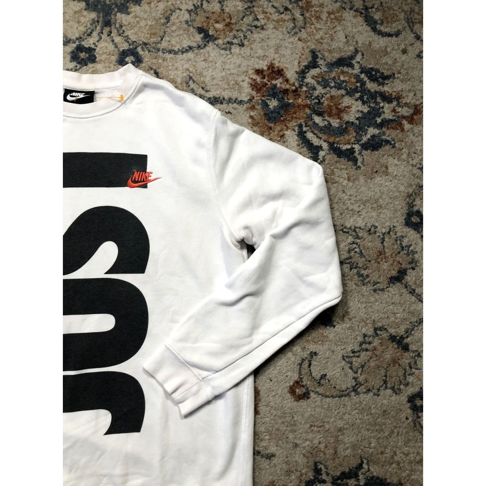 Nike Nike Sweatshirt Mens Medium White Just Do It Crewneck Pullover Black Swoosh Logo Size US M / EU 48-50 / 2 - 4 Thumbnail