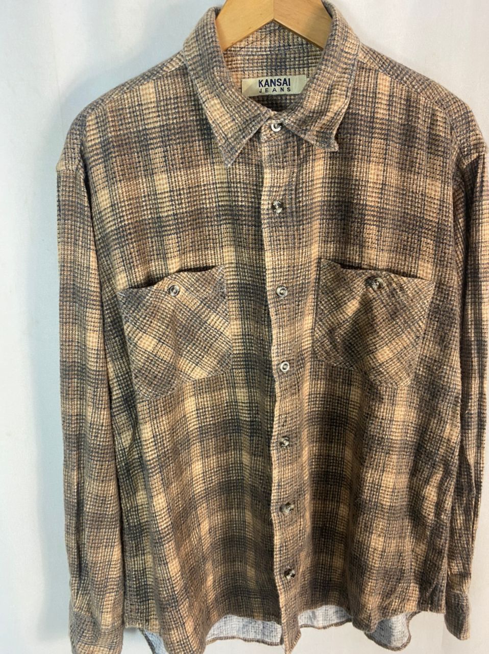 Flannel × Japanese Brand × Kansai Yamamoto Kansai jeans button up flannel by kansai Yamamoto Size US L / EU 52-54 / 3 - 2 Thumbnail