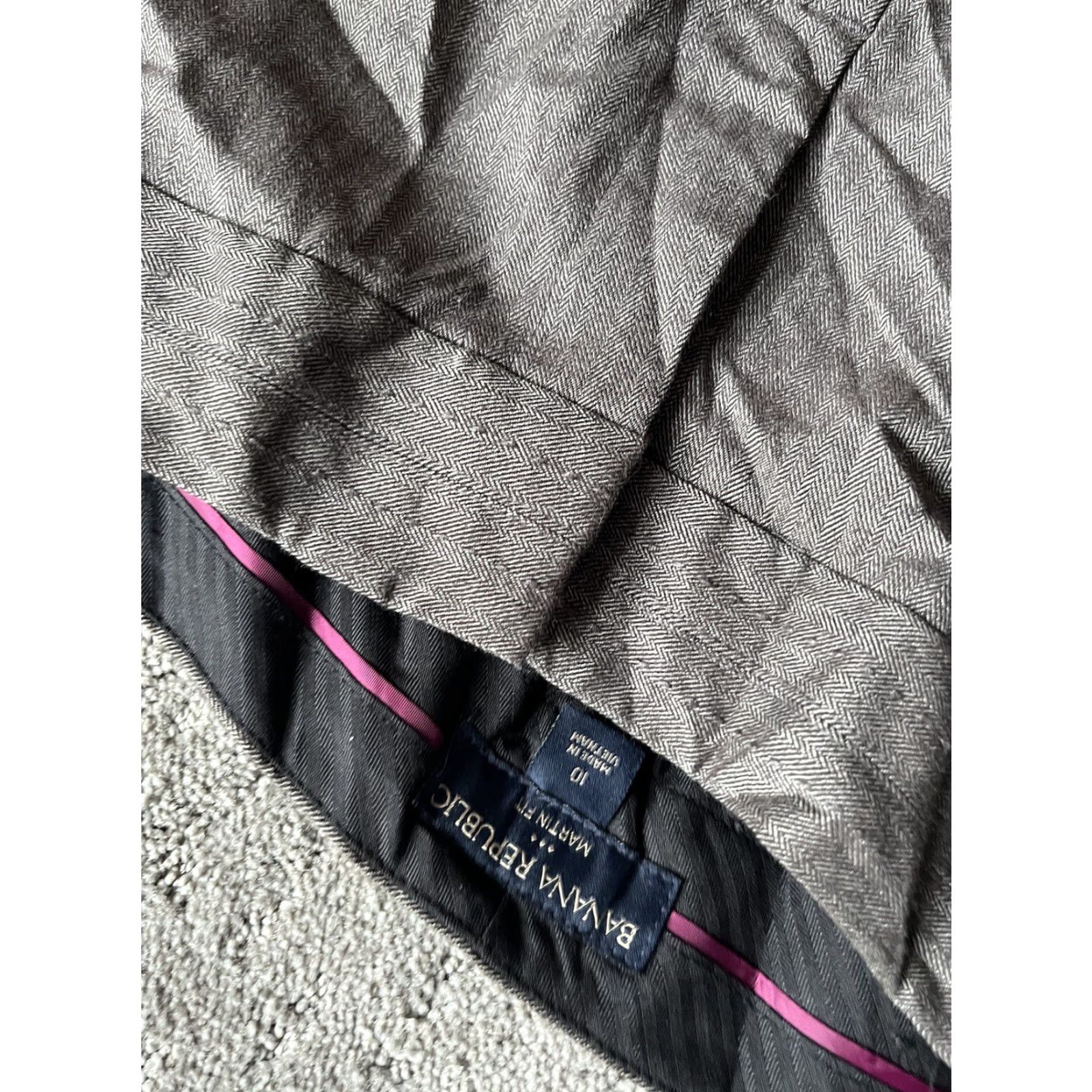 Banana Republic Banana Republic Martin Fit Pants Women 10 Regular Cotton Blend Business Brown Classic Size 32" / US 10 / IT 46 - 5 Thumbnail
