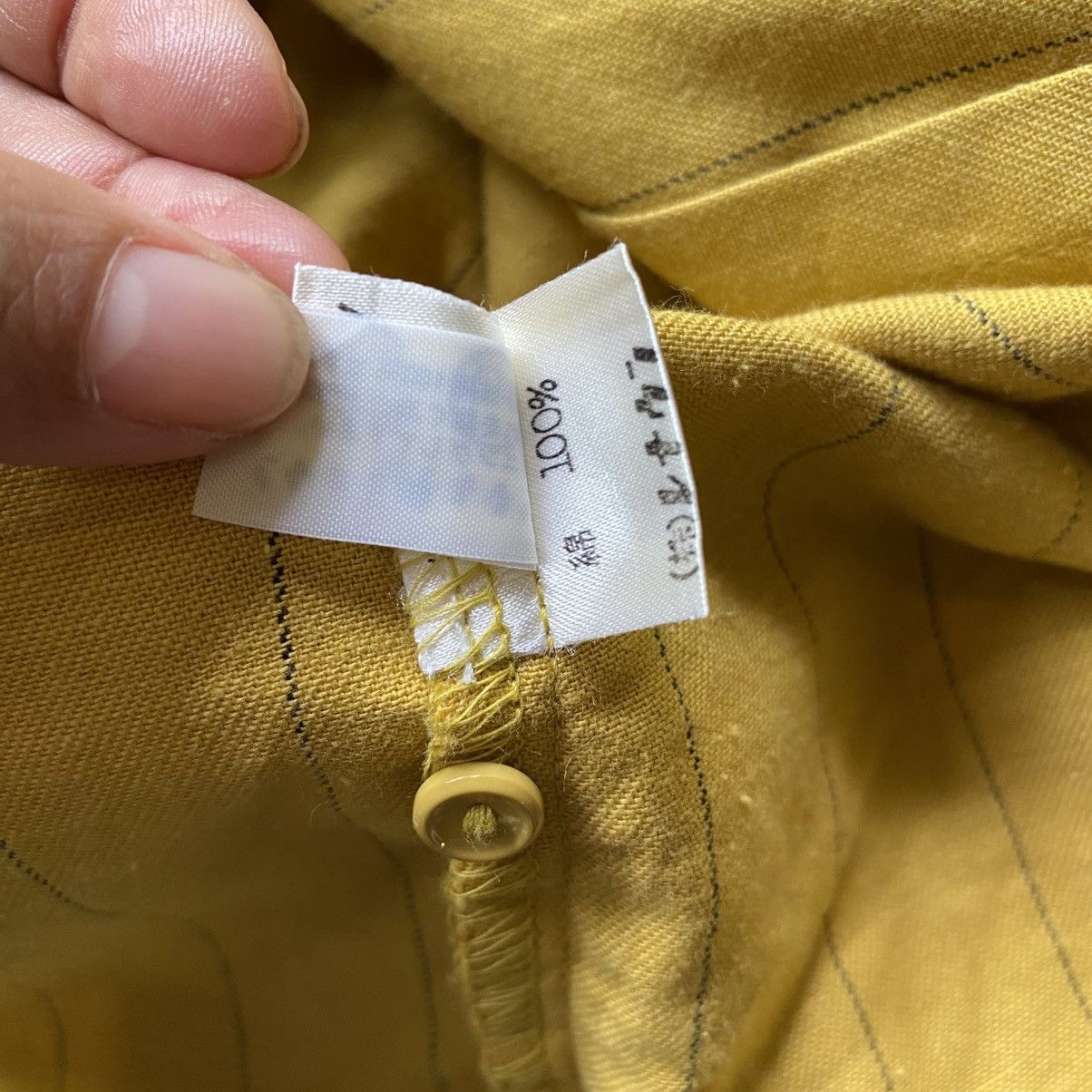 Norma Kamali Norma Kamali Yellow Stripe Soft Button Blouse Size M / US 6-8 / IT 42-44 - 16 Thumbnail