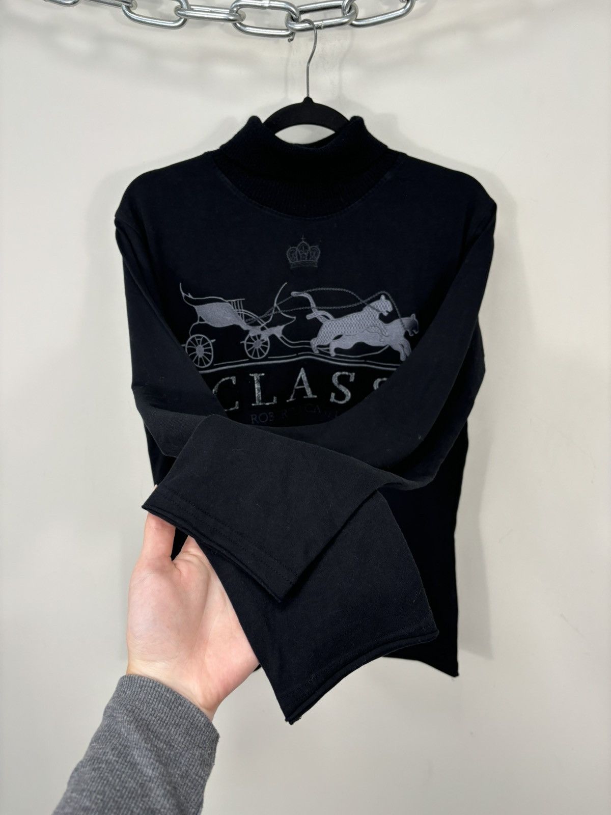 Cavalli Class Vintage Roberto Cavalli Class Embroidered Turtleneck Sweater Size L / US 10 / IT 46 - 4 Thumbnail