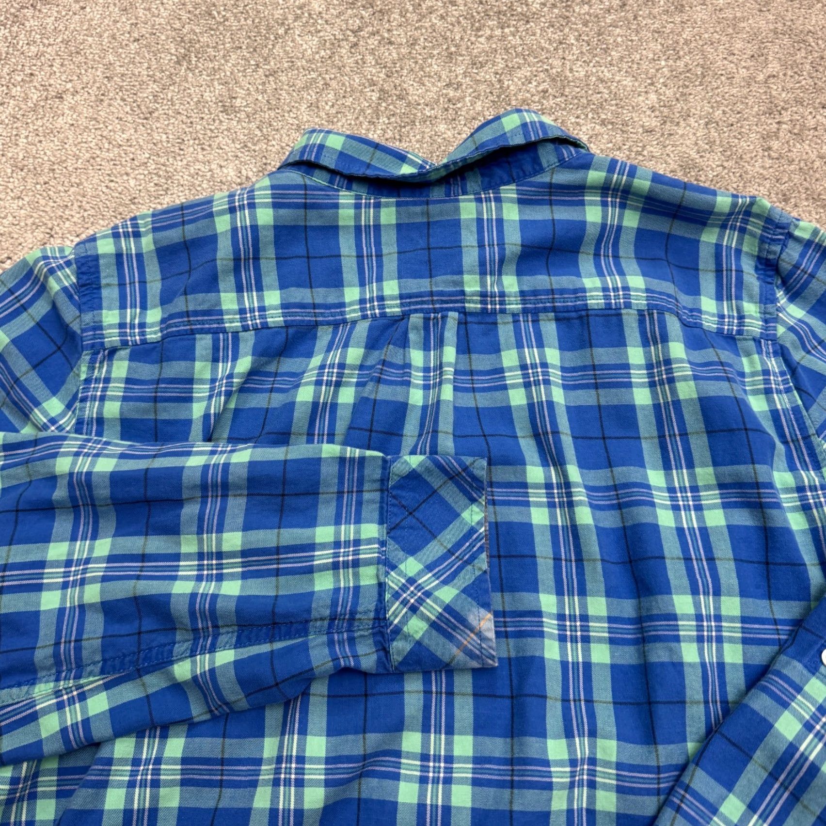 Talbots Talbots Shirt Women XL Blue Plaid Cotton Roll Tab Sleeve Button-Up Size XL / US 12-14 / IT 48-50 - 7 Thumbnail
