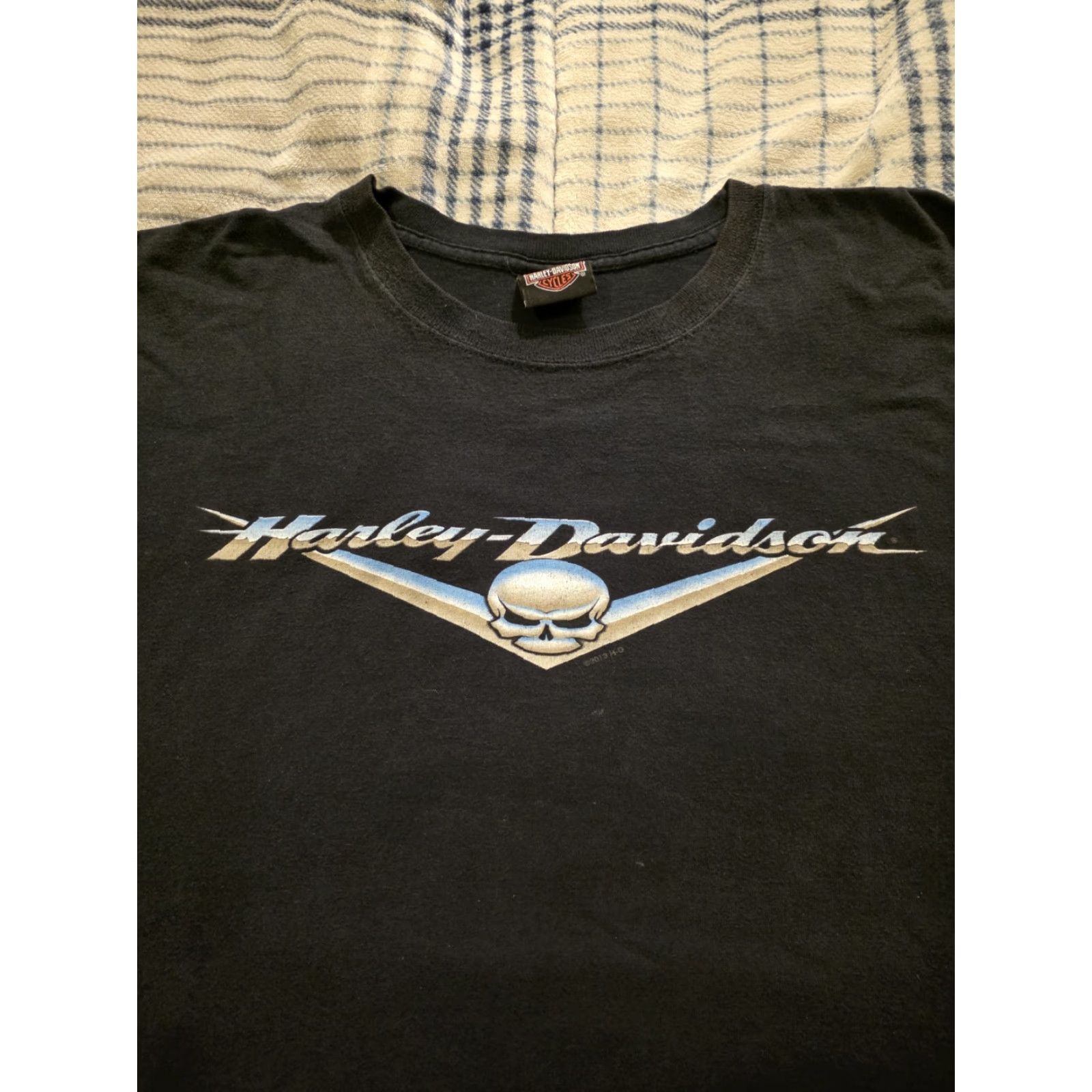 Harley Davidson Harley-Davidson Skull & Chevron Spellout T Shirt Double Sided Black Men 3XL Shirt Mens Short Sleeve Crew Neck Graphic Print Cotton 3XL Size US XXL / EU 58 / 5 - 2 Thumbnail