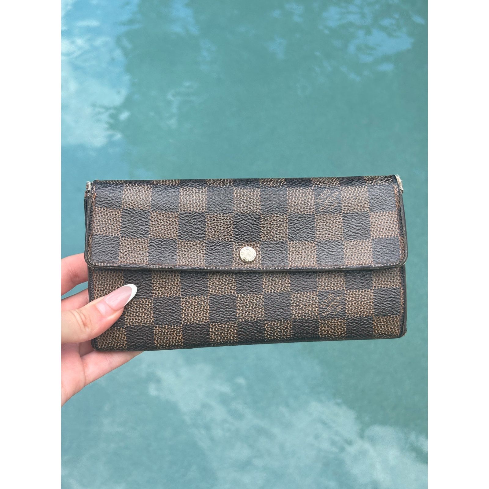 Louis Vuitton Louis Vuitton Emilie Checkered Canvas Long Wallet Size ONE SIZE - 1 Thumbnail